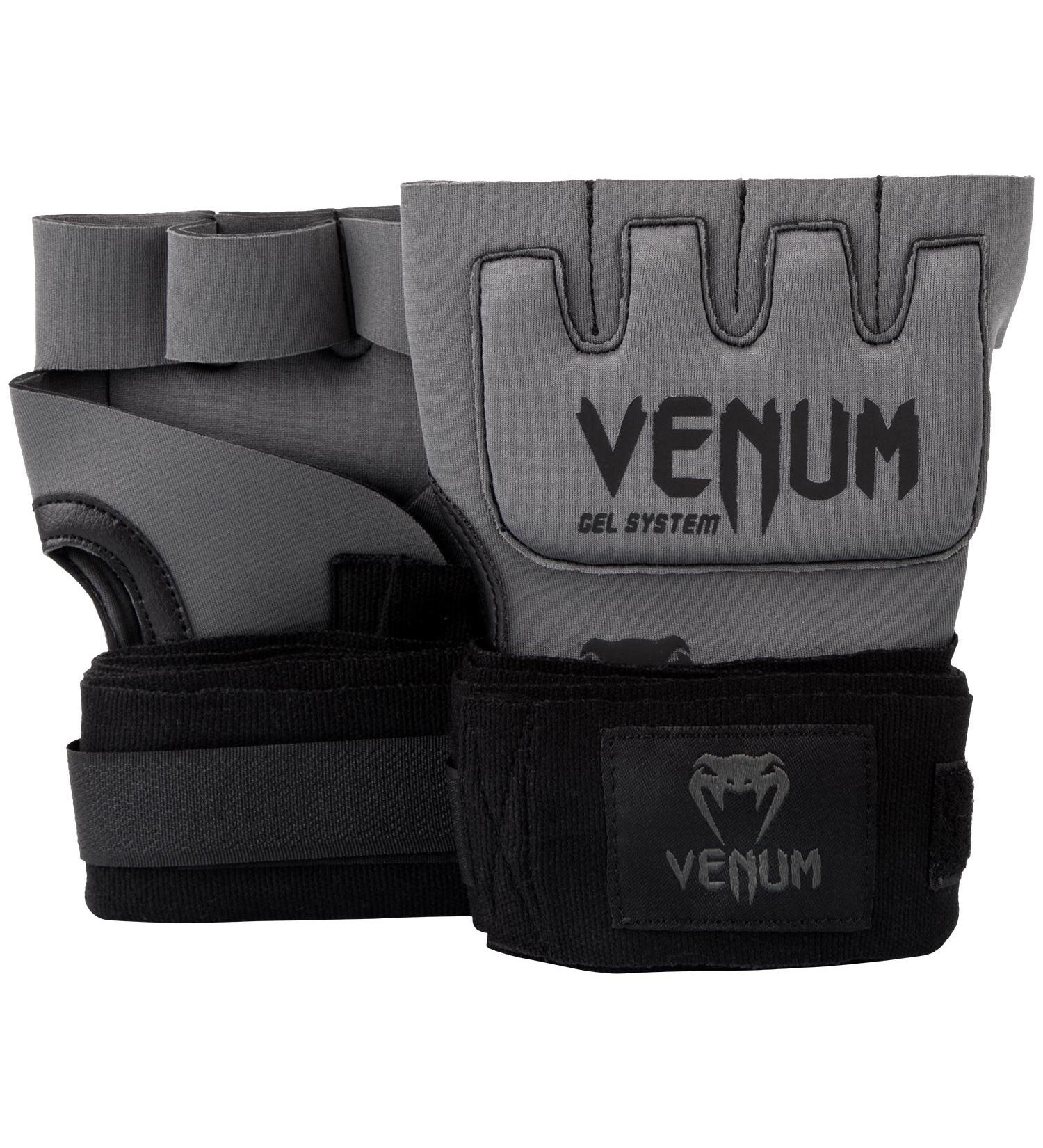 Venum Kontact Gel Glove Wraps - Grey/Black | Unisex MMA Hand Wraps - Buy Online on GoSupps.com