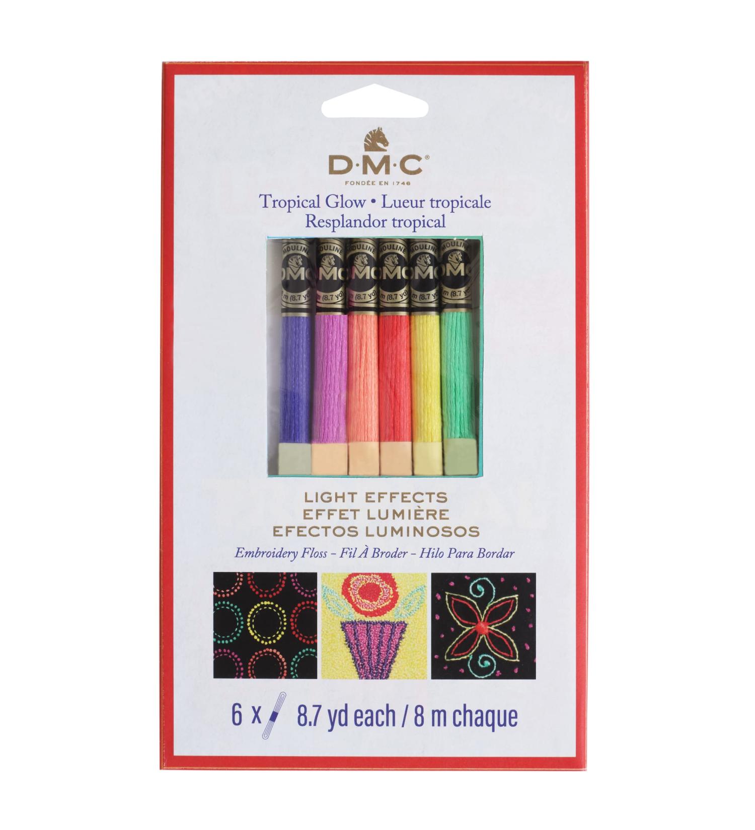 DMC Light Effects Floss Pack 8.7yd 6/Pkg Tropical Glow