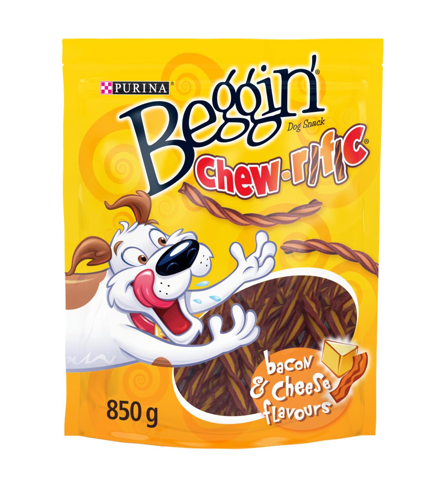 Beggin' Chew-rific Dog Treats Bacon and Cheese - 850 g Pouch (1 Pack) 850 g (Pack of 1) - Buy Online on GoSupps.com
