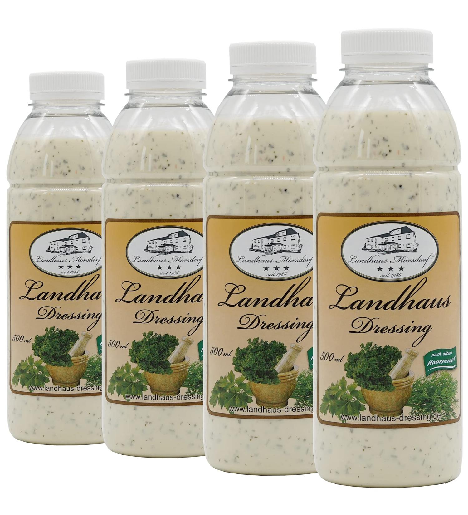 Landhaus M rsdorf Dressing salad dressing with dill and parsley spicy salad dressing with herbs suitable for cooking meat fish and vegetarian dishes (4x 0.5l country house dressing)