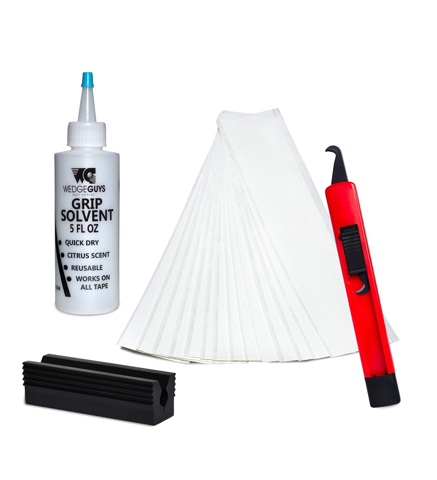 Wedge Guys Golf Grip Kit - Professional Quality with Hook Blade 15 Grip Tape Strip - Regrip Golf Clubs with Ease - Buy Online on GoSupps.com