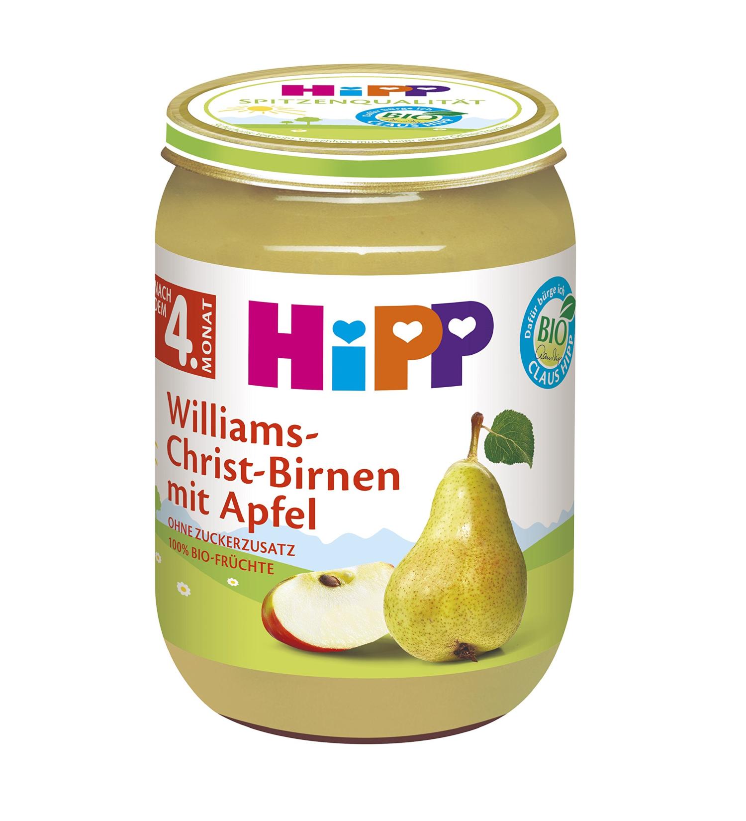Hipp Fr chte Williams-Christ pear with apple 6 Pack (6 x 190 g) H 4300 Willi.-Birne/Apfel 190g 6 Pack (6 x 190 g) Willi.-Birne/apple