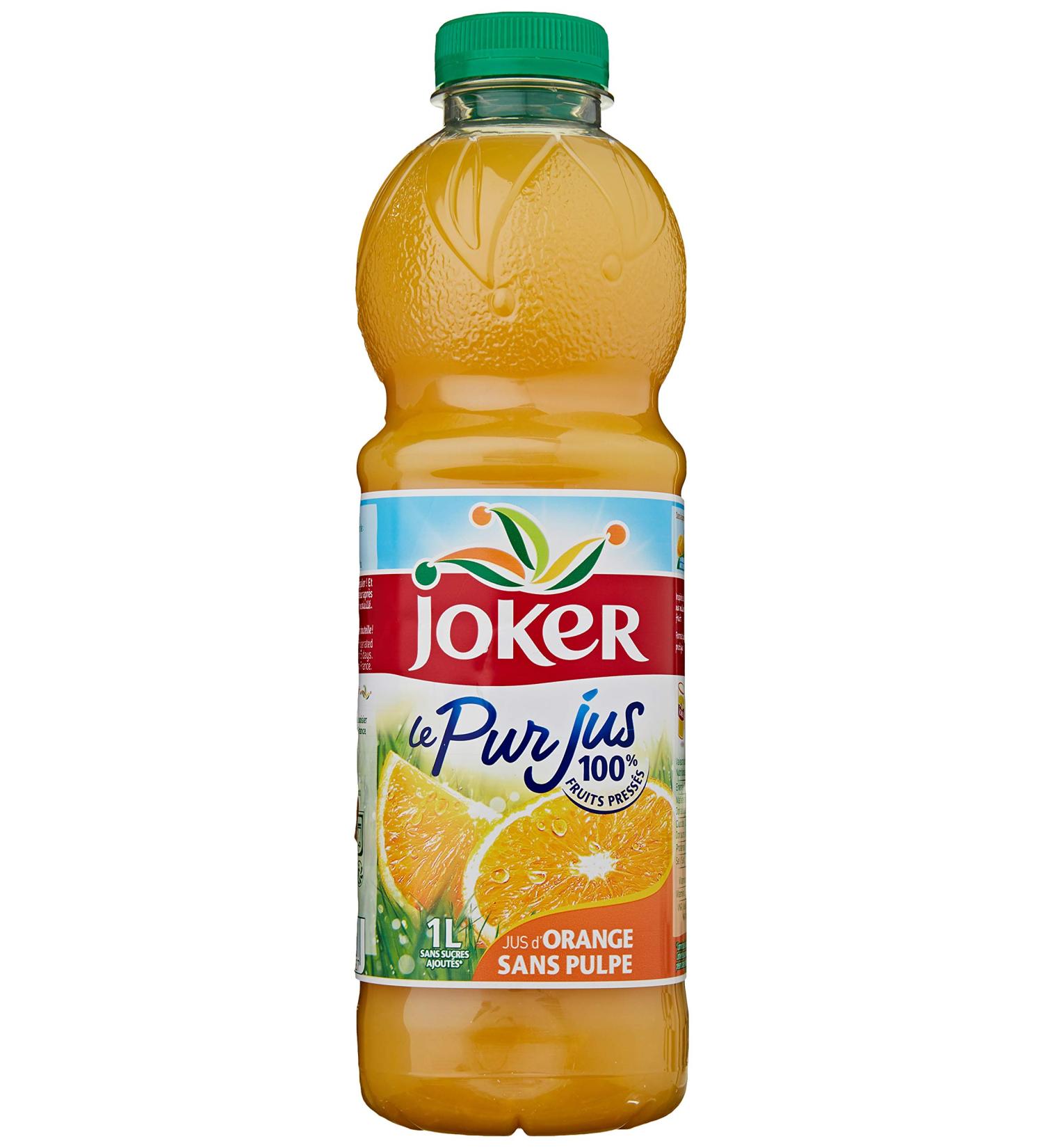 Joker 100% Pure Orange Juice No Pulp/No Added Sugars 1 L Bottle - Buy Online on GoSupps.com