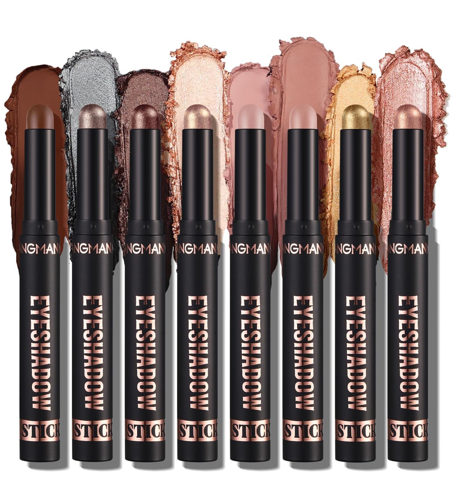 8PCS Eyeshadow Stick Set - Creamy Matte & Shimmer Eye Shadow Pencil Crayons - Buy Online on GoSupps.com