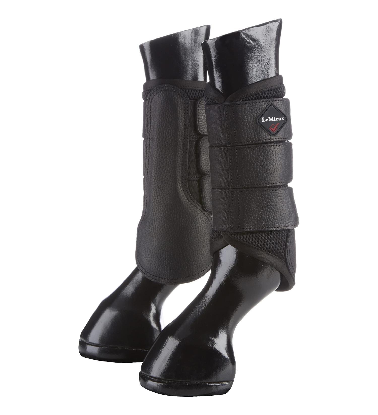LeMieux Unisex Mesh Brush Boots X-Large Black - Premium Horse Gear for All-Weather Protection | Shop Internationally at Your Store Name  - Buy Online on GoSupps.com