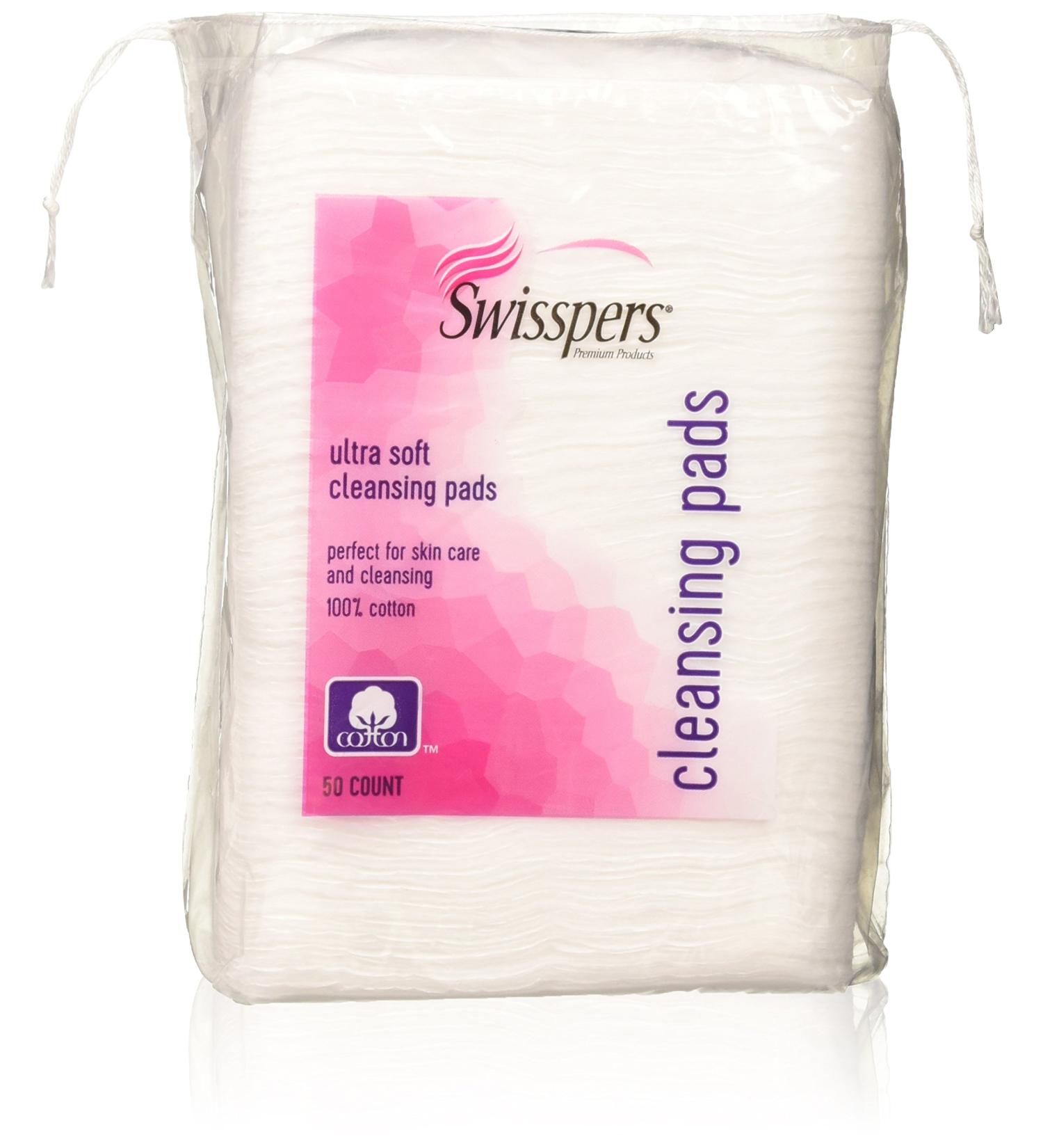 Swisspers Premium Ultra Soft Facial Cleansing Cotton Pads 50 ea