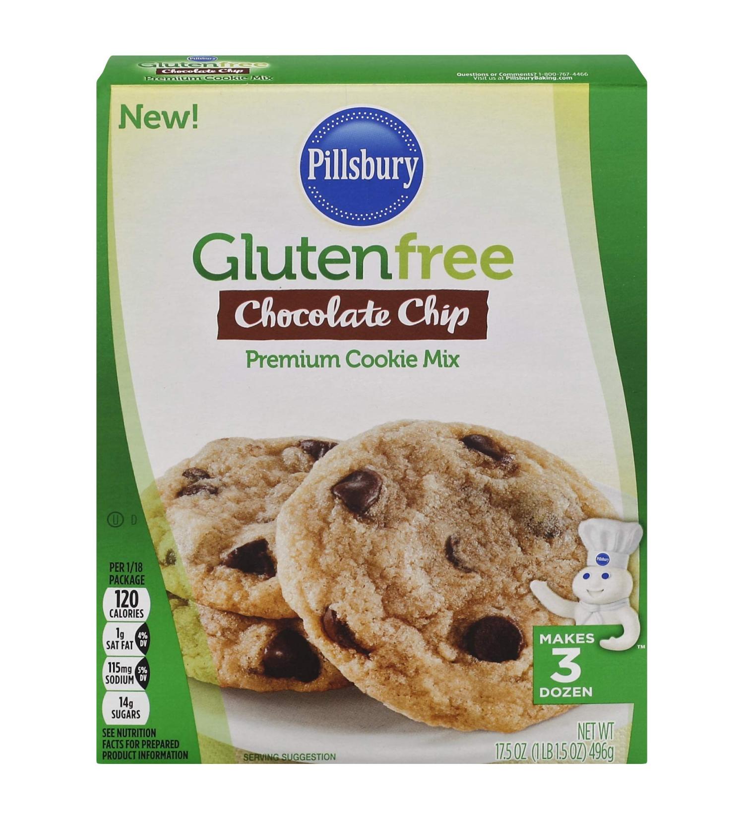 Pillsbury Gluten Free Chocolate Chip Cookie Mix, 17.5-Ounce (Pack of 12)