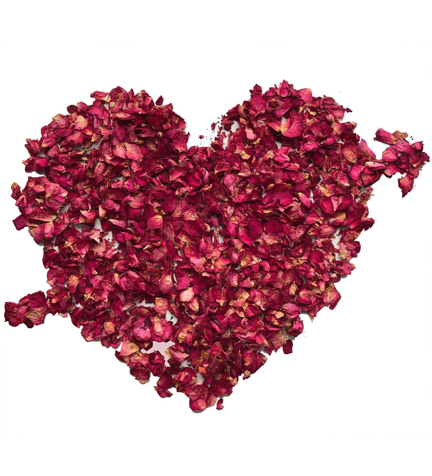 200g Natural Dried Red Rose Petals for Foot & Body Bath, Spa, Wedding Confetti - Home Fragrance & DIY Crafts - Buy Online on GoSupps.com