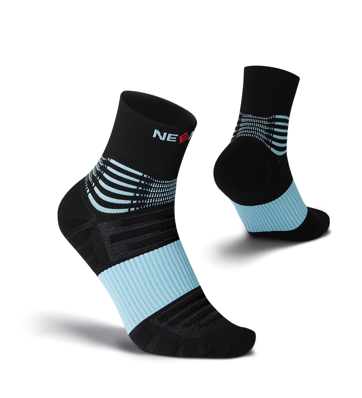 NEENCA Medical Compression Socks - Ankle Support for Injury Recovery & Pain Relief | 20-30mmHg Large Black Blue - International Shipping Available - Buy Online on GoSupps.com