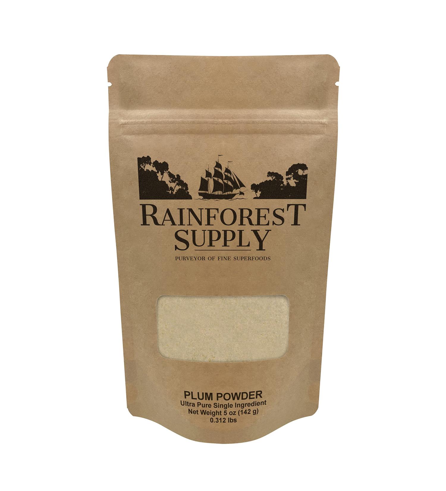 Rainforest Supply Plum Powder - Gluten Free Dietary Fiber & Vitamin C Supplement for Weight Loss Boost - 5 oz - Buy Online on GoSupps.com