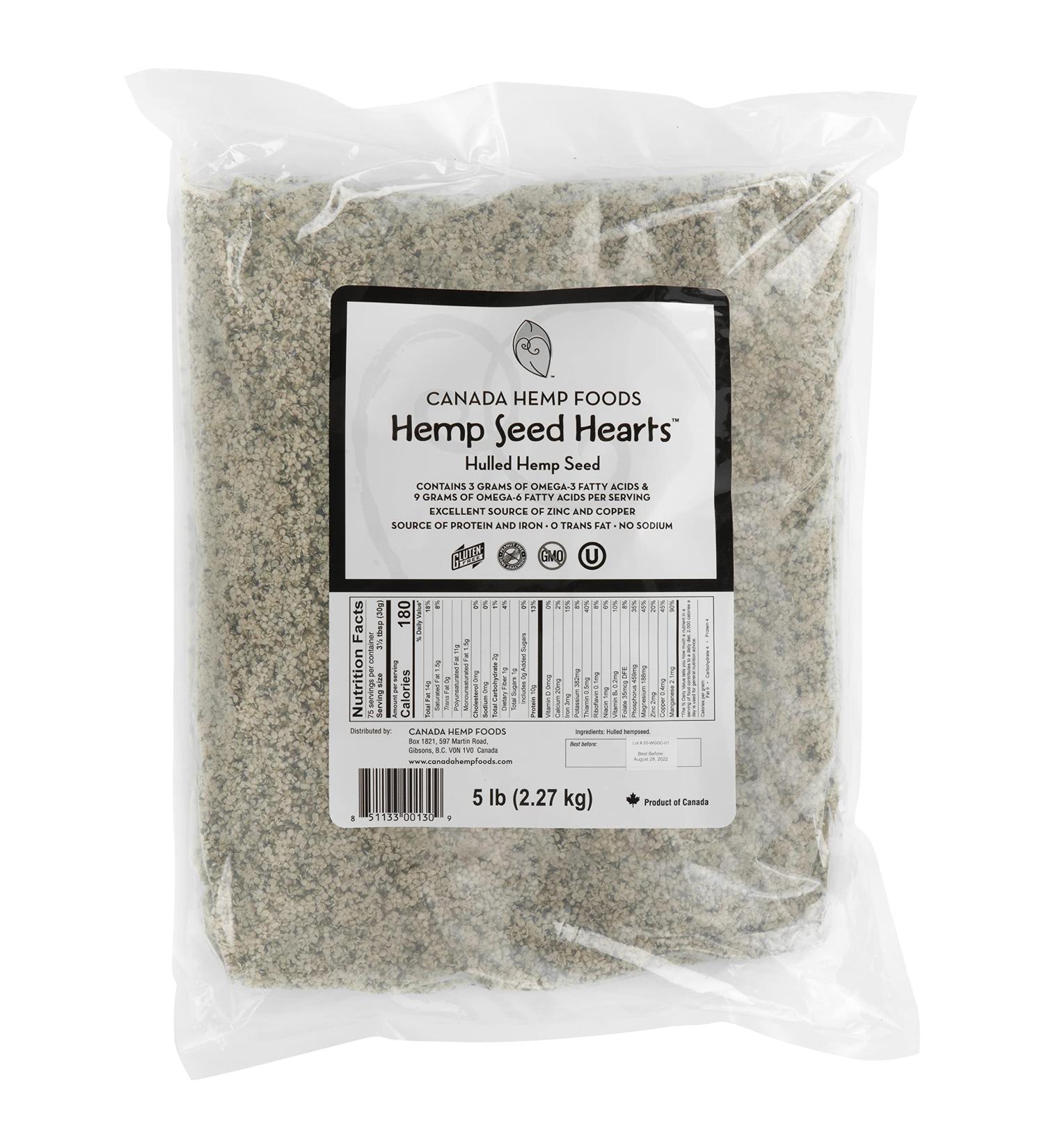 Canada Hemp Foods Natural Hemp Seeds 5 Pound Bag - Buy Online on GoSupps.com