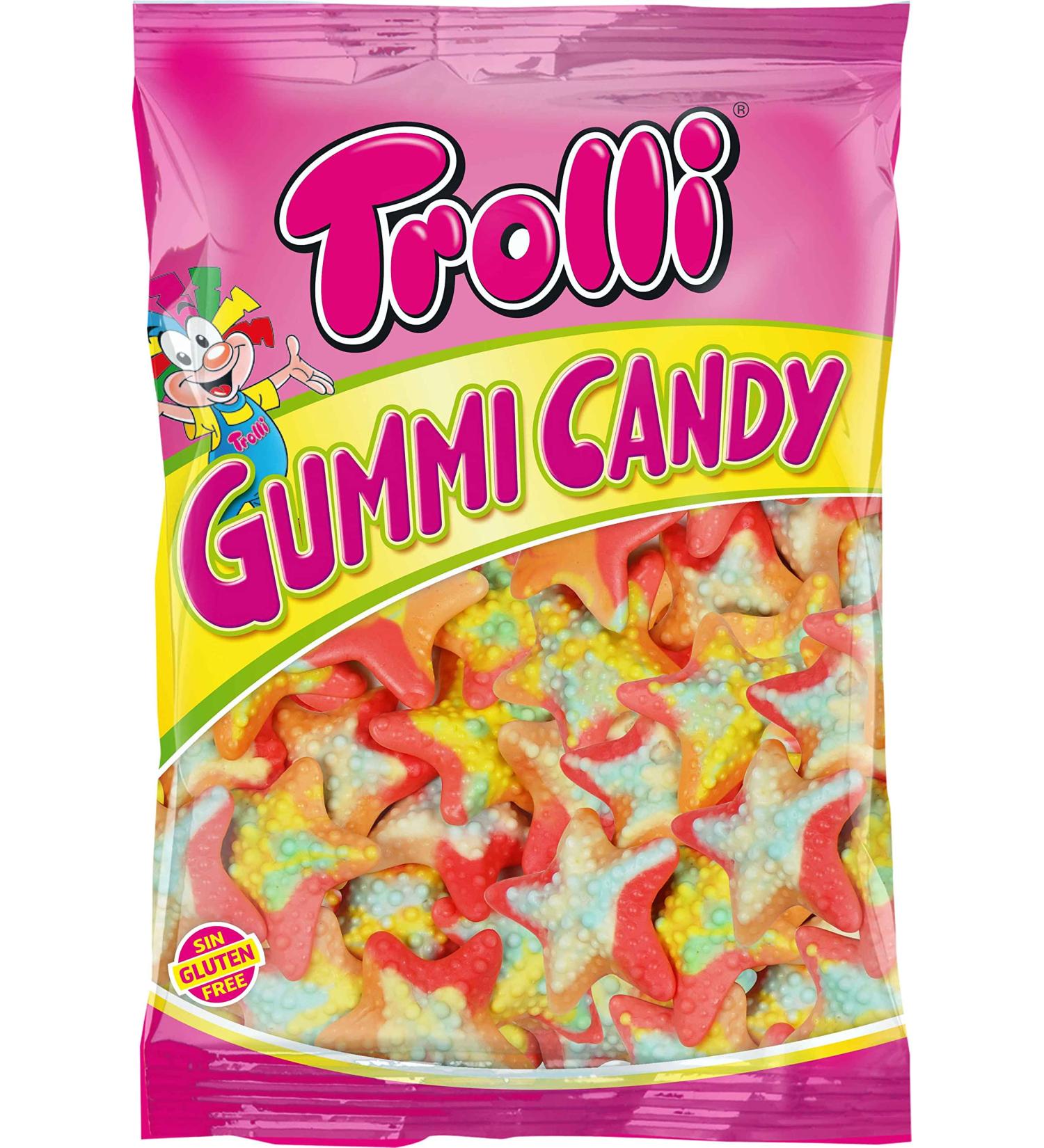 Trolli Trolli Gummi Candy Multi Coloured Starfish Fruit Flavour Gummy Candy 1000g Envelope Gluten Free Birthday Party Gift