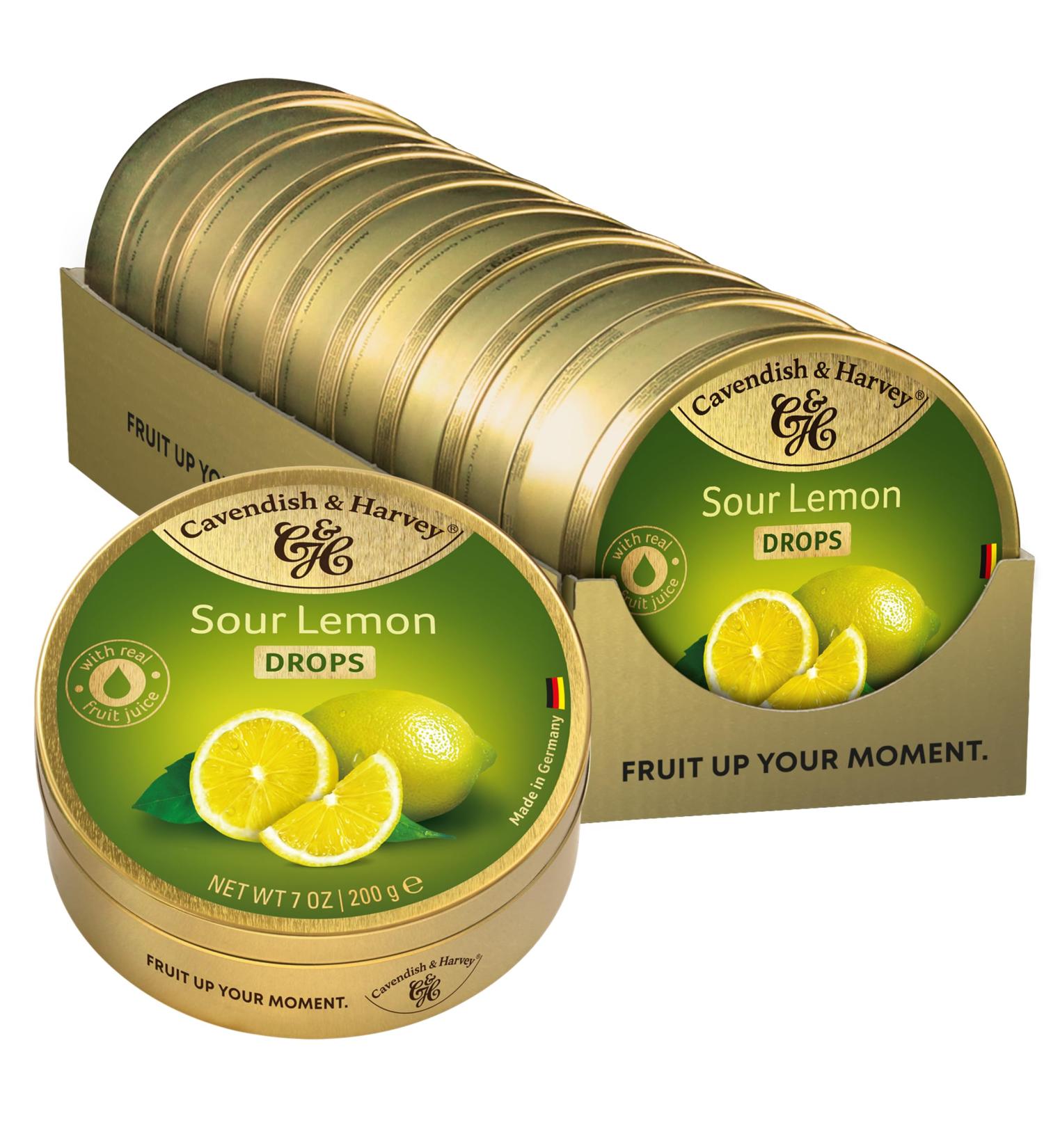  Cavendish & Harvey Cavendish & Harvey Travel Pack of 9 Sour Lemon Drops 200g - Buy Online on GoSupps.com