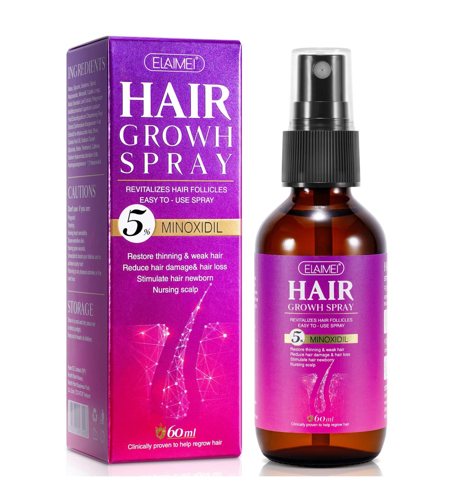 Minoxidil 5% Hair Growth Spray with Biotin - Promote Healthy Hair Regrowth - 2.0 fl.oz - Buy Online on GoSupps.com