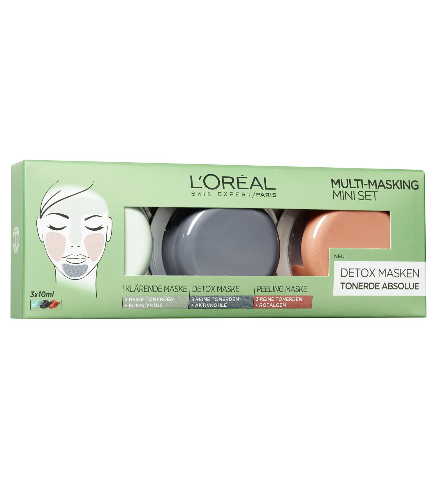 L'Or al Paris Tonerde Absolue Multi Masking Set - 3 Pack (3 x 30 ml) | Shop Luxury Skincare Internationally - Buy Online on GoSupps.com
