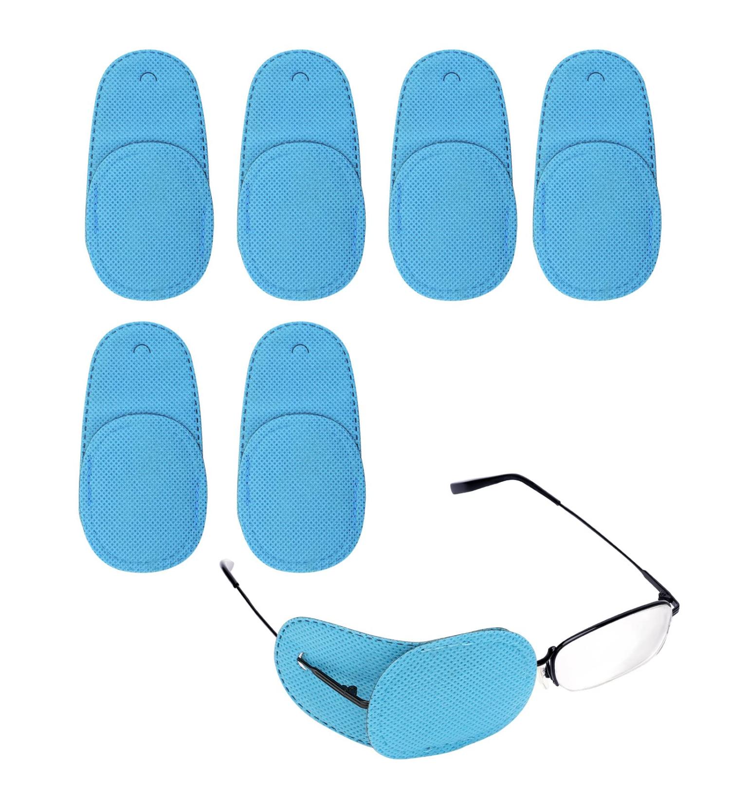 Luter 6-Piece Large Eye Flaps for Lazy Eye | Amblyopia & Strabismus for Kids & Adults (Blue) - International Shipping Available - Buy Online on GoSupps.com