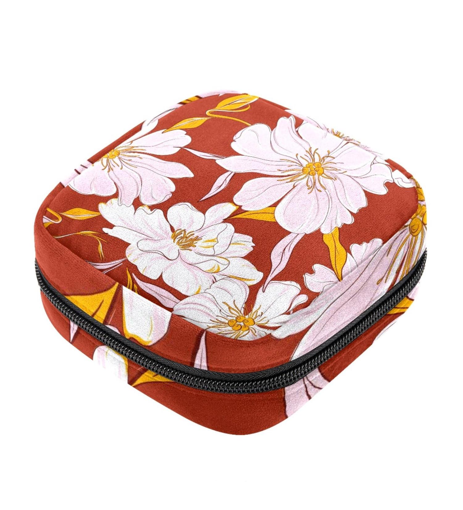 Sanitary Napkin Storage Bag - Portable Period Pouch for Women and Girls | Menstrual Cup Holder - Multicolor Design - Buy Online on GoSupps.com