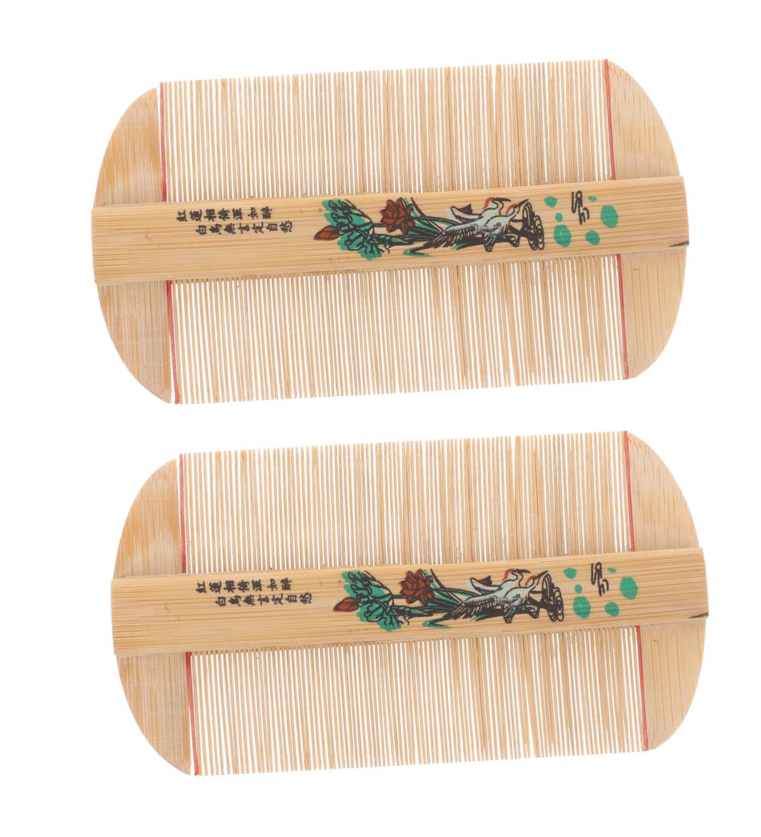 Veemoon Peigne En Bambou Dents Denses Double Face 2 Pi ces Antistatique Portable Pour Soin Des Cheveux Et limination Des Pellicules Usage Domestique Multifonction Adapt Gar on Et Filles - Buy Online on GoSupps.com