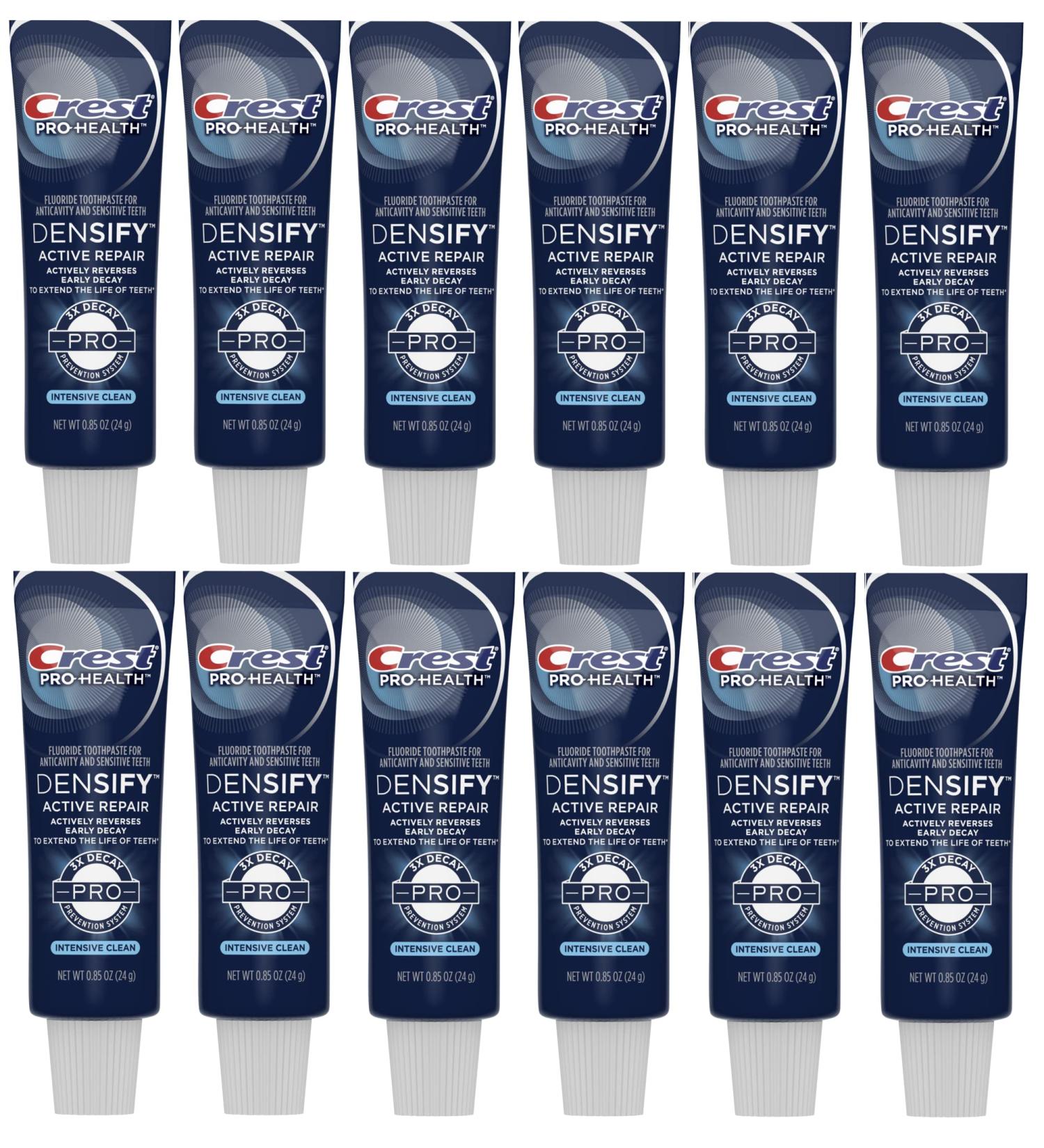 Buy Crest Densify PRO-Health Intensive Clean Toothpaste - Travel Size 0.85 oz (Pack of 12) | International Shipping Available - Buy Online on GoSupps.com