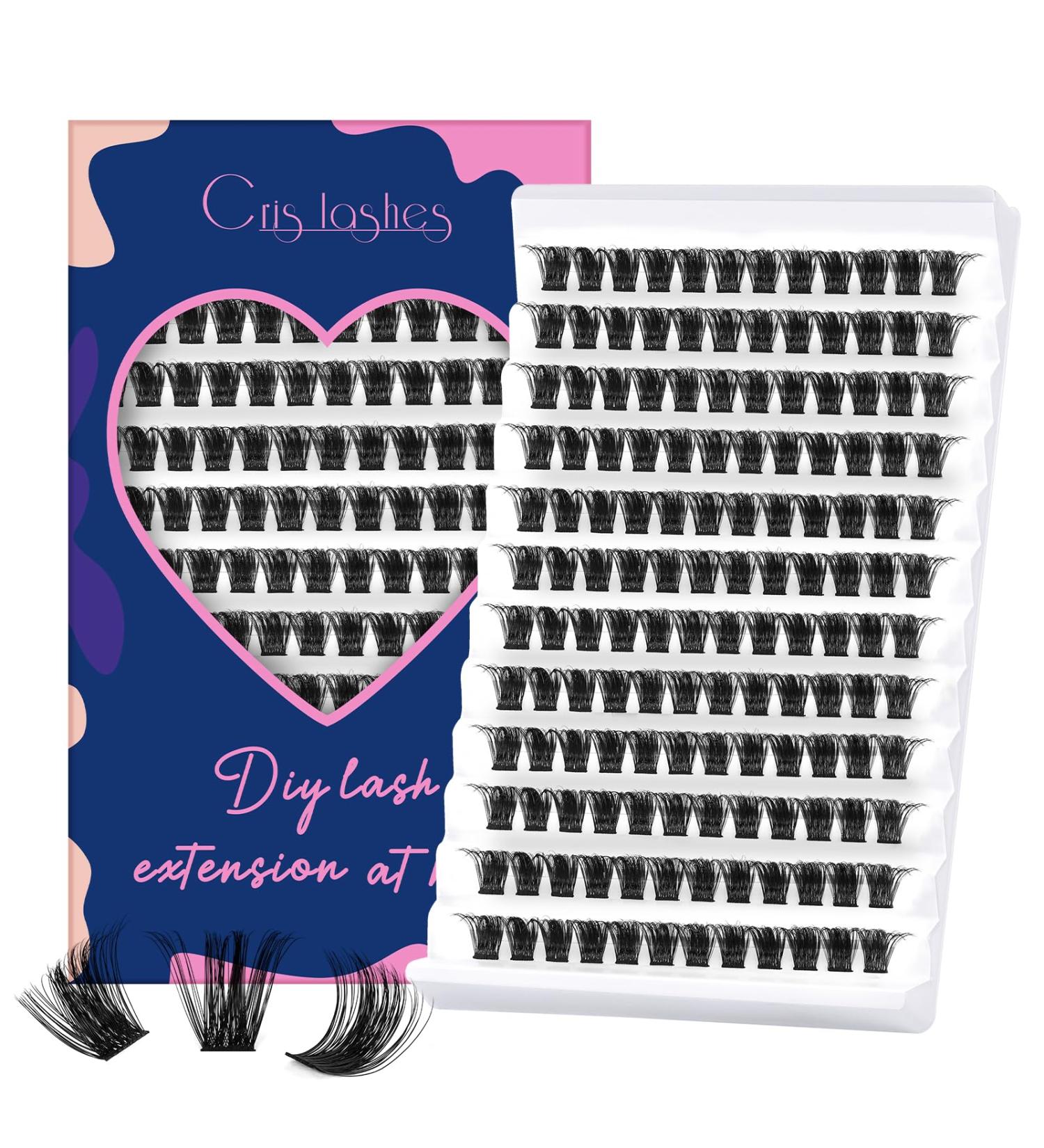 Shop Crislashes 144 Pcs D Curl 18mm Cluster Eyelashes - Reusable Wispy Manga Extensions for Stunning Looks - Buy Online on GoSupps.com