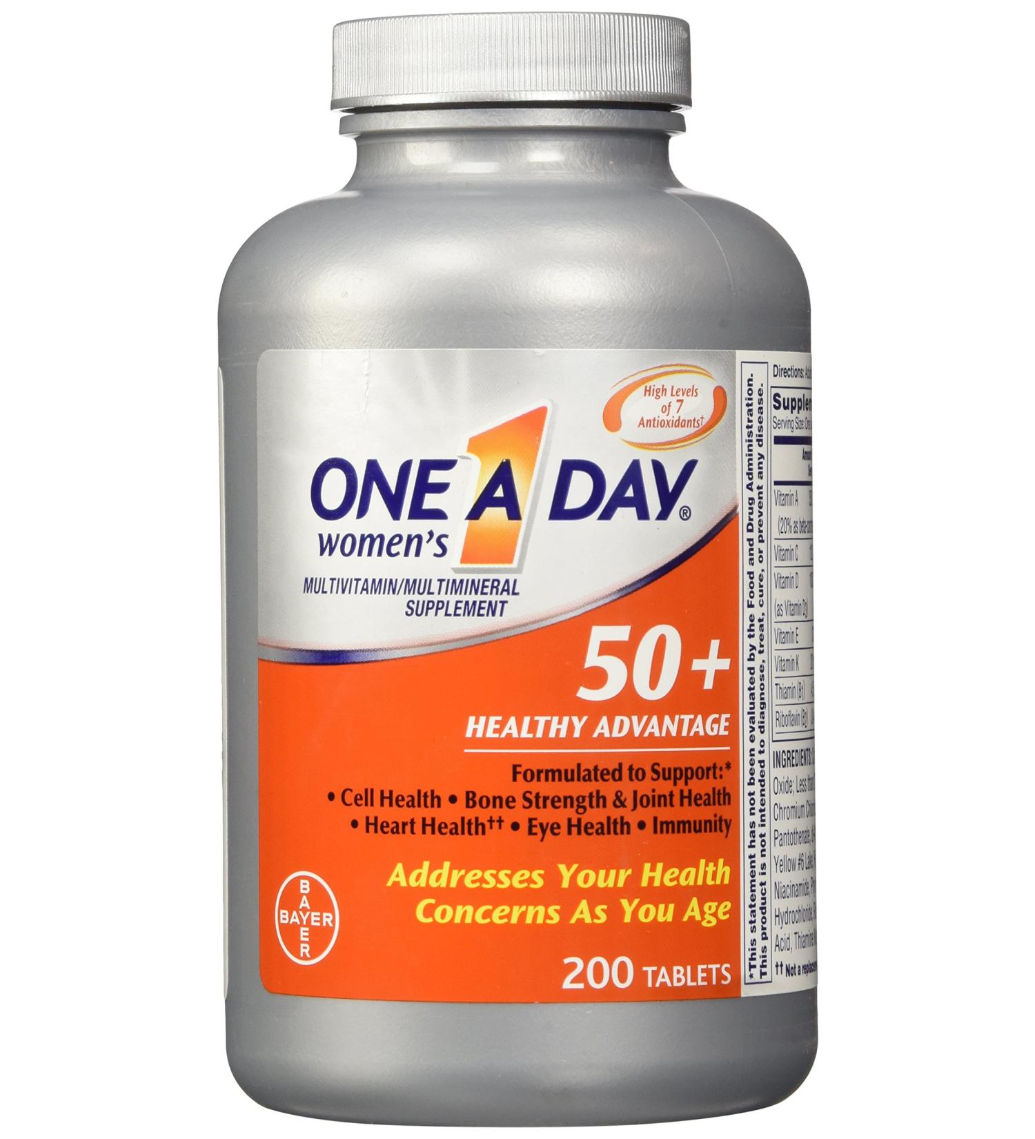 One A Day Women's 50+ Healthy Advantage - 200 Tablets - Buy Online on GoSupps.com