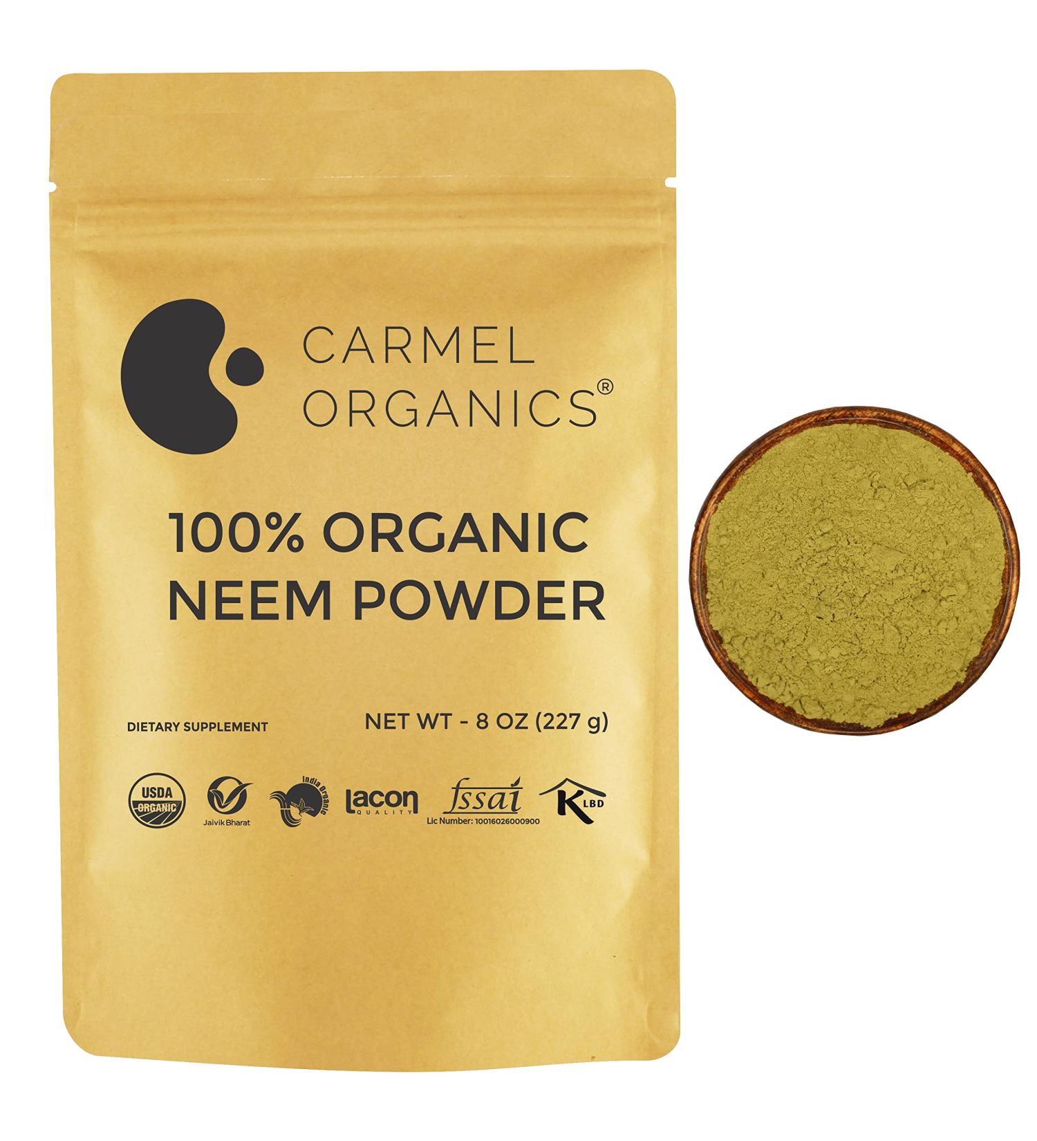 Organic Neem Leaves Powder 8 Oz | USDA Certified, Non GMO | 0.5 Lb Pack - Buy Online on GoSupps.com