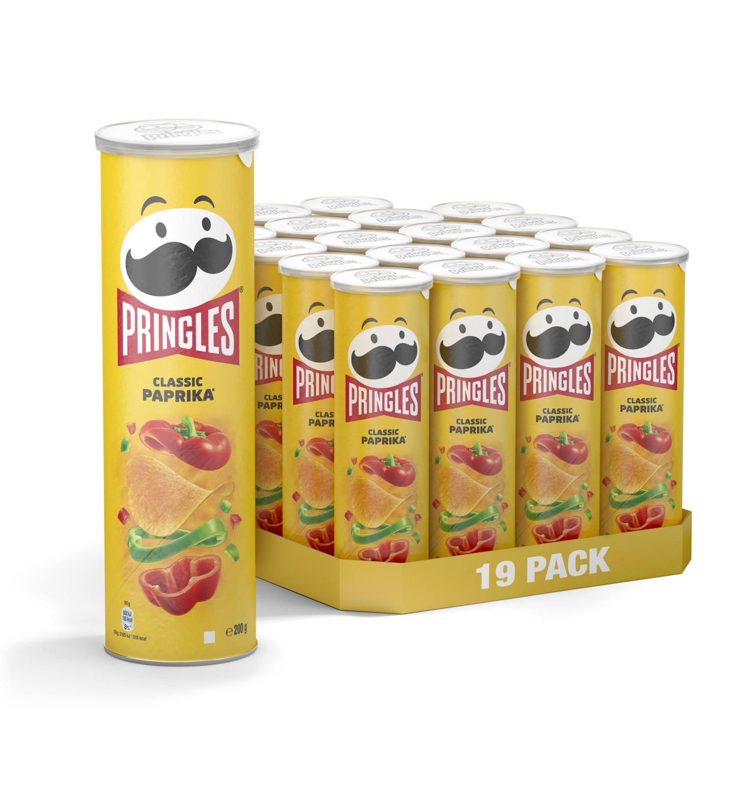  Pringles Pringles Classic Peppers | Pepper Chips | Pack of 19 (19 x 200g) - Buy Online on GoSupps.com
