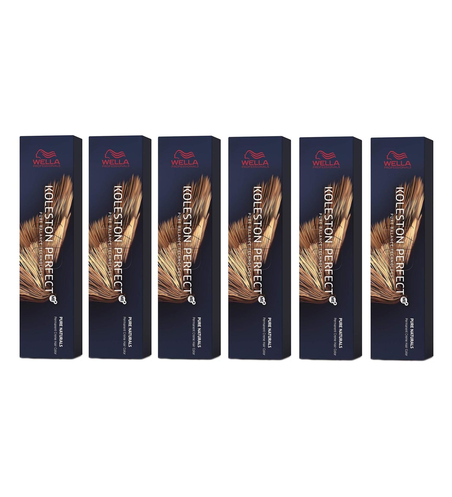 6er Wella Koleston Perfect ME+ 6/73 Dark Blonde Brown Gold 60 ml