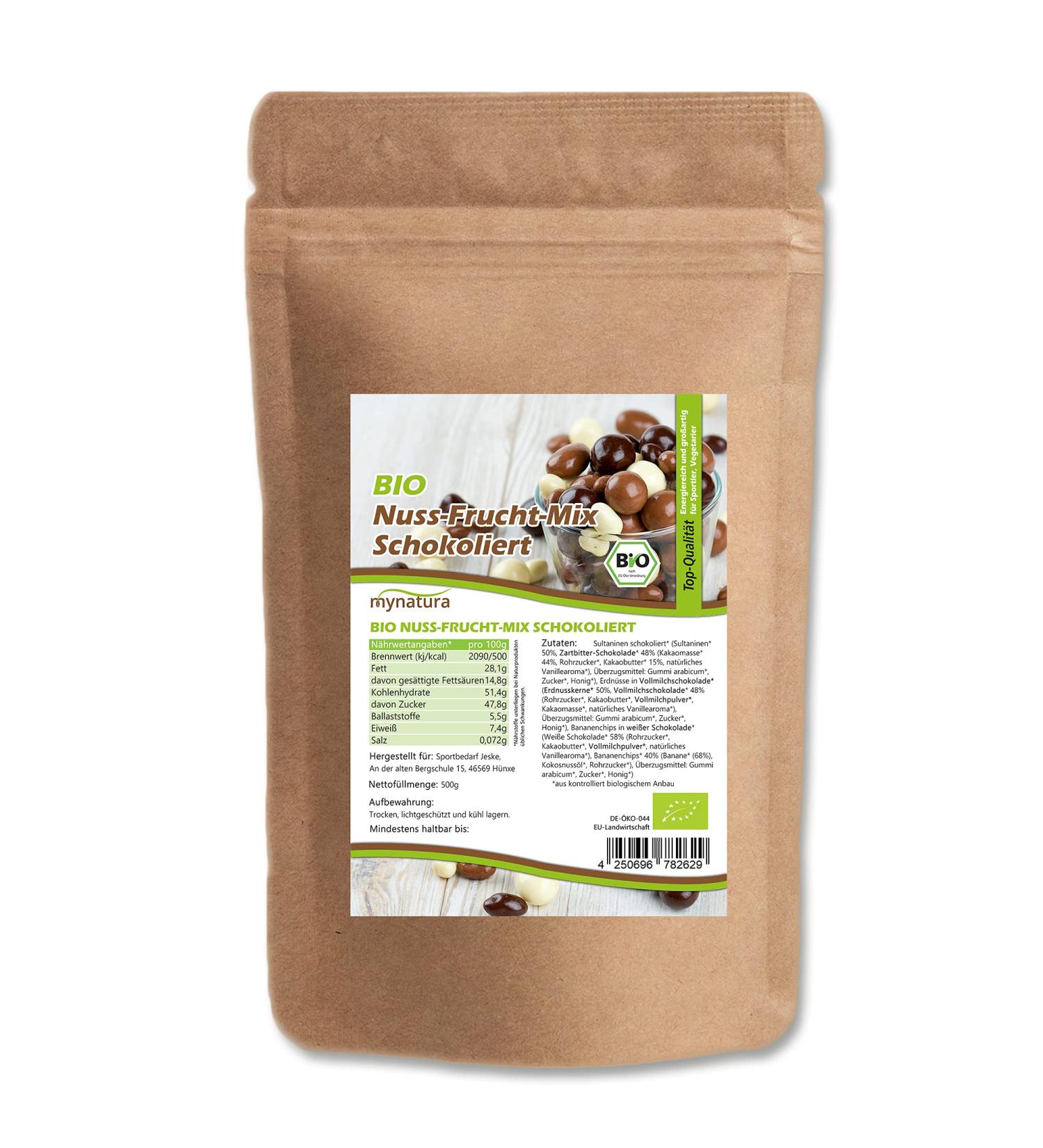Mynatura Bio Nut Mixture with Chocolate - Fruit & Nut Snack Mix (1000g) - Healthy Gourmet Treat - Buy Online on GoSupps.com