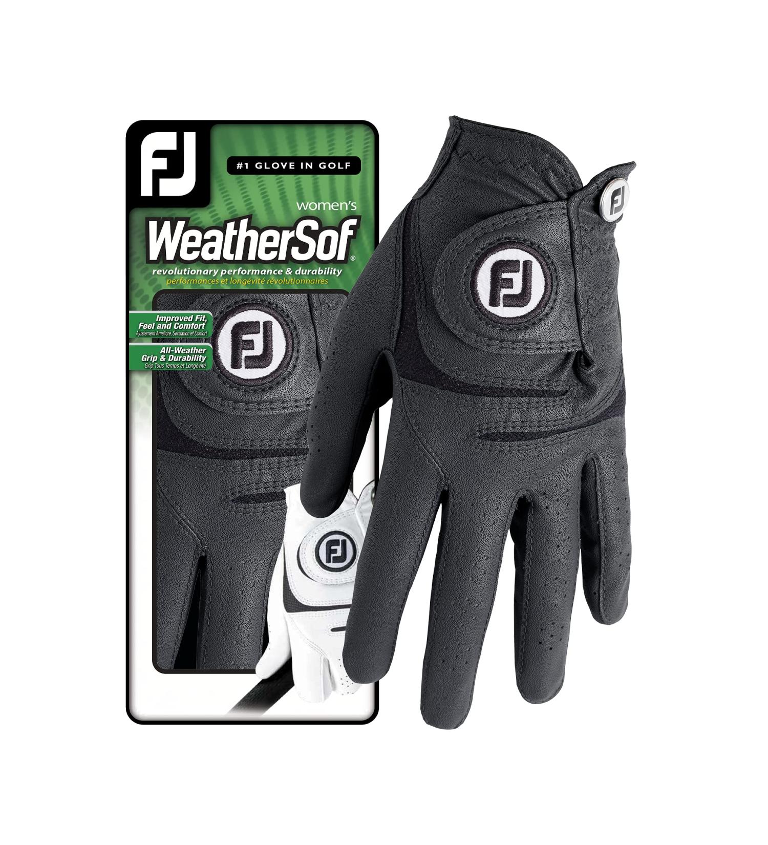 FootJoy Women's Weathersof Golf Glove M/L Black