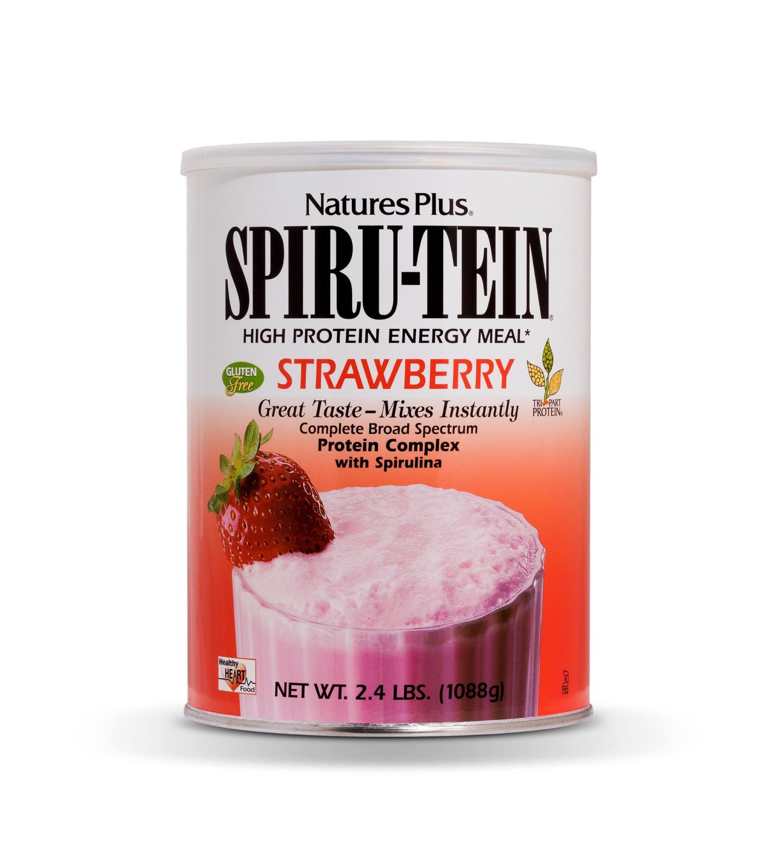 Nature's Plus Spiru-Tein High Protein Energy Meal - Strawberry Flavor, 2.4 lbs (1088g) - Buy Online on GoSupps.com