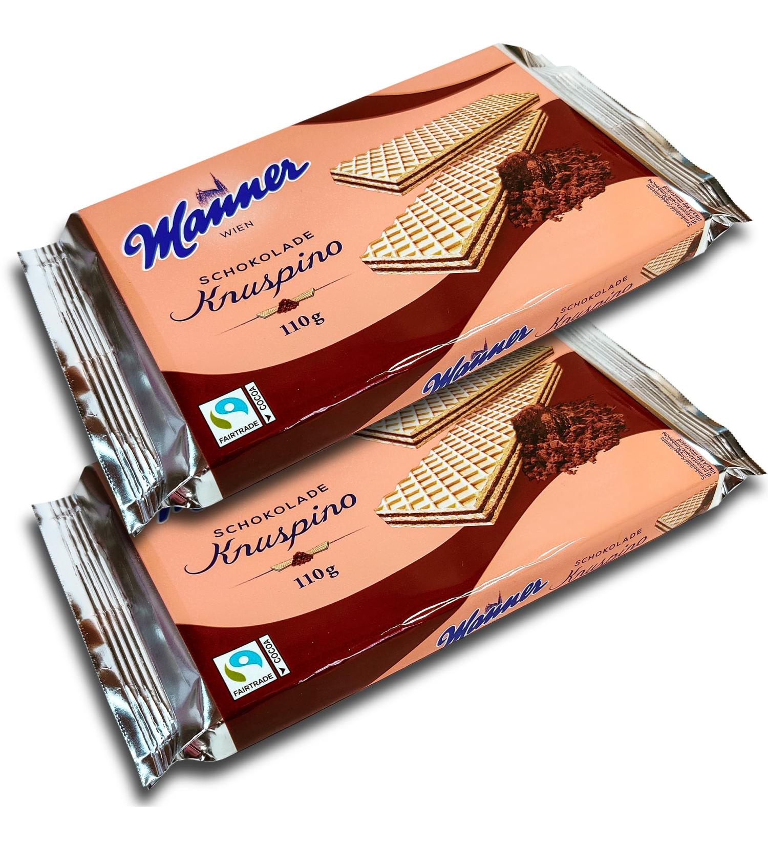 TopDeal Manner Pack of 2 Croupino Chocolate Waffles 2 x 110g