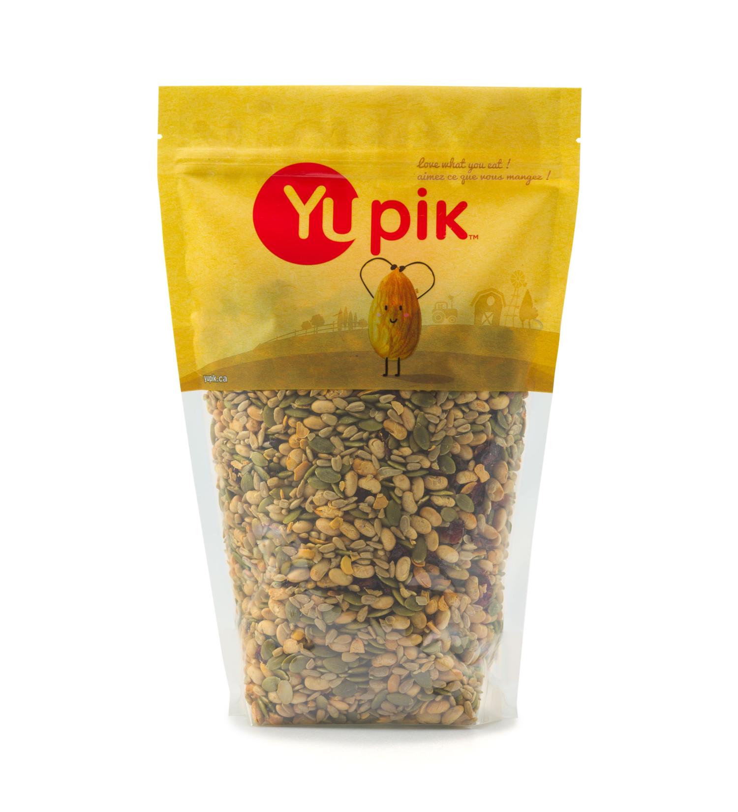Yupik Salad Topping Mix 1 kg 6 Count Kosher Vegan Blend of Pumpkin Seeds Sunflower Seeds Soy Beans & Cranberries Good Source of Protein & Fiber Sweet & Salty Flavor Ideal for Salads 1 kg (Pack of 6) - Buy Online on GoSupps.com