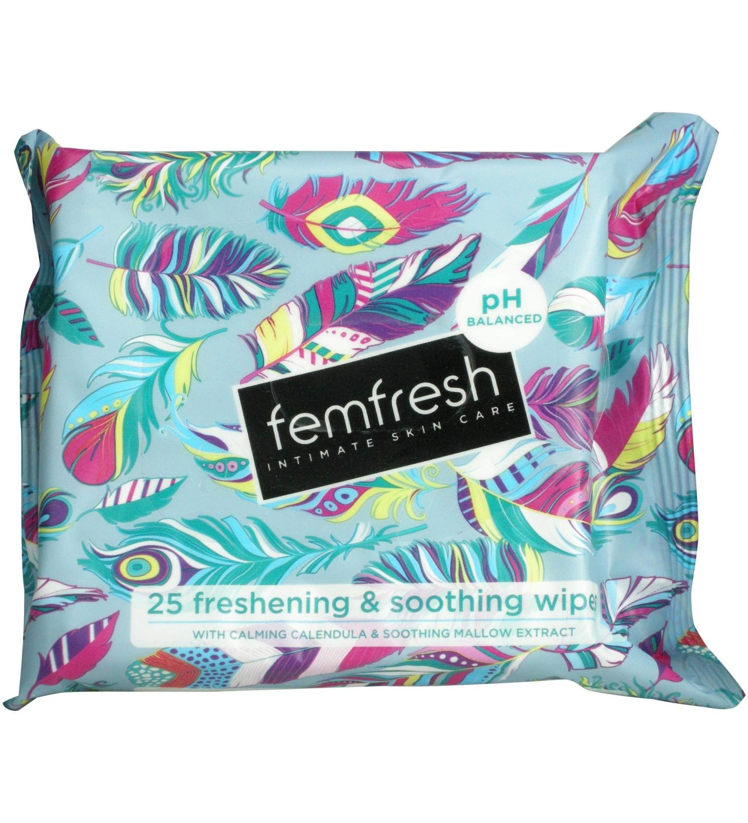 Femfresh pH-balanced Freshness Wipes 25 Long Lasting Freshness Wipes by femfresh - Buy Online on GoSupps.com