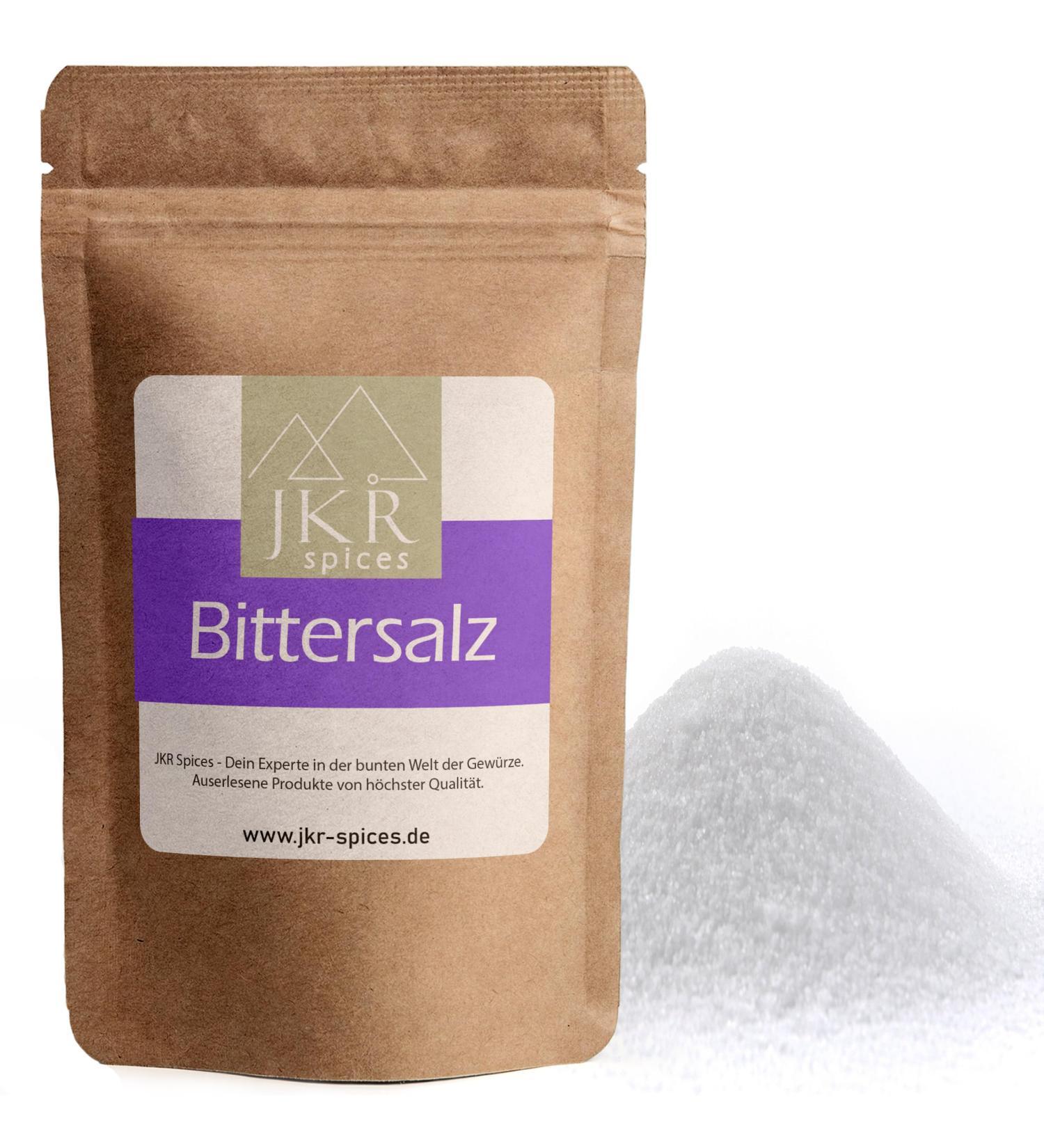JKR Spices Bittersalz 500G | Premium Epsom Salt Food Grade | Magnesium Sulfate in CO Neutral Lockable Bag - Buy Online on GoSupps.com