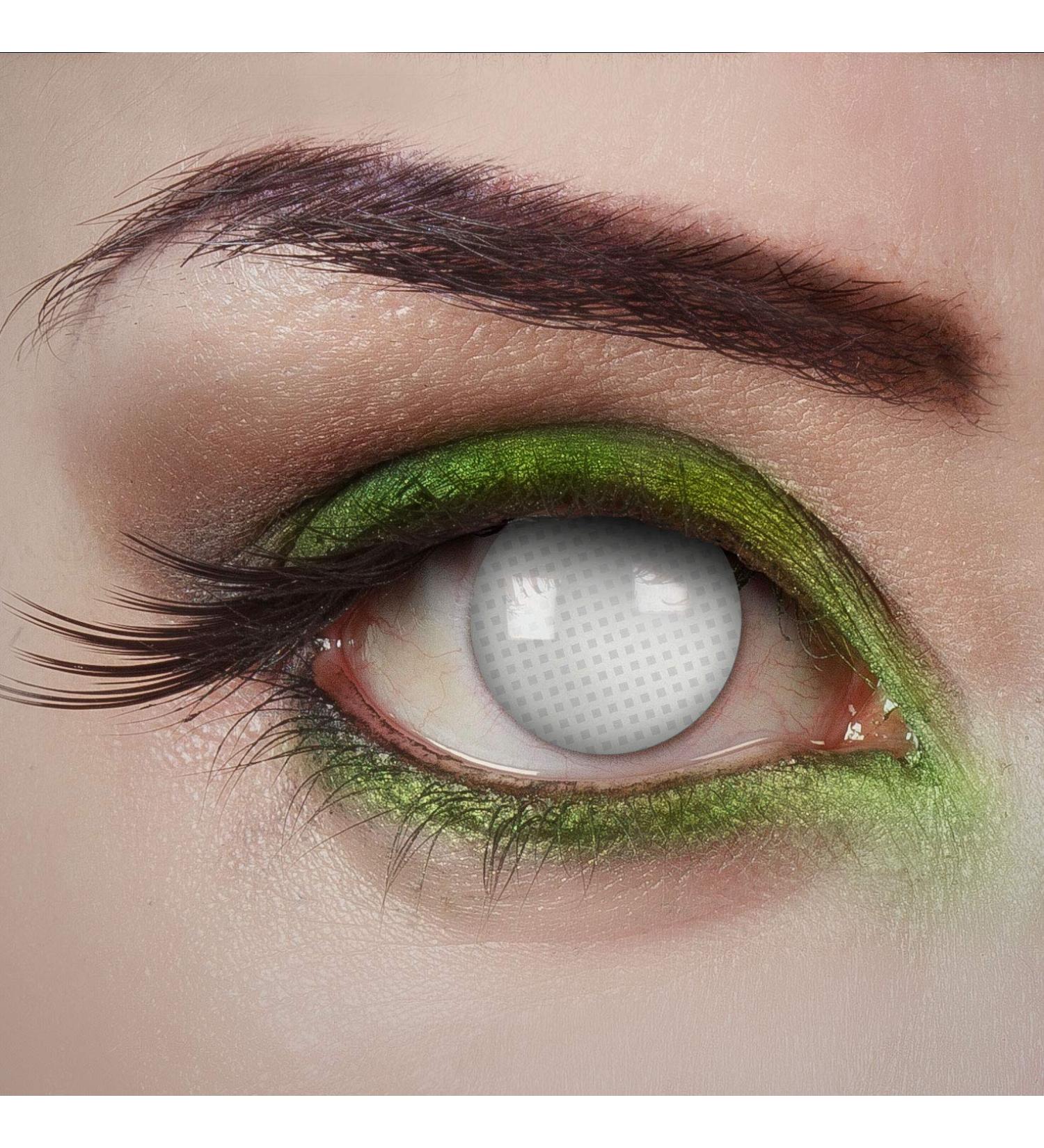 Buy Aricona White Colored Contact Lenses - Daily Half-Blind Halloween Special Effects | International Shipping - Buy Online on GoSupps.com