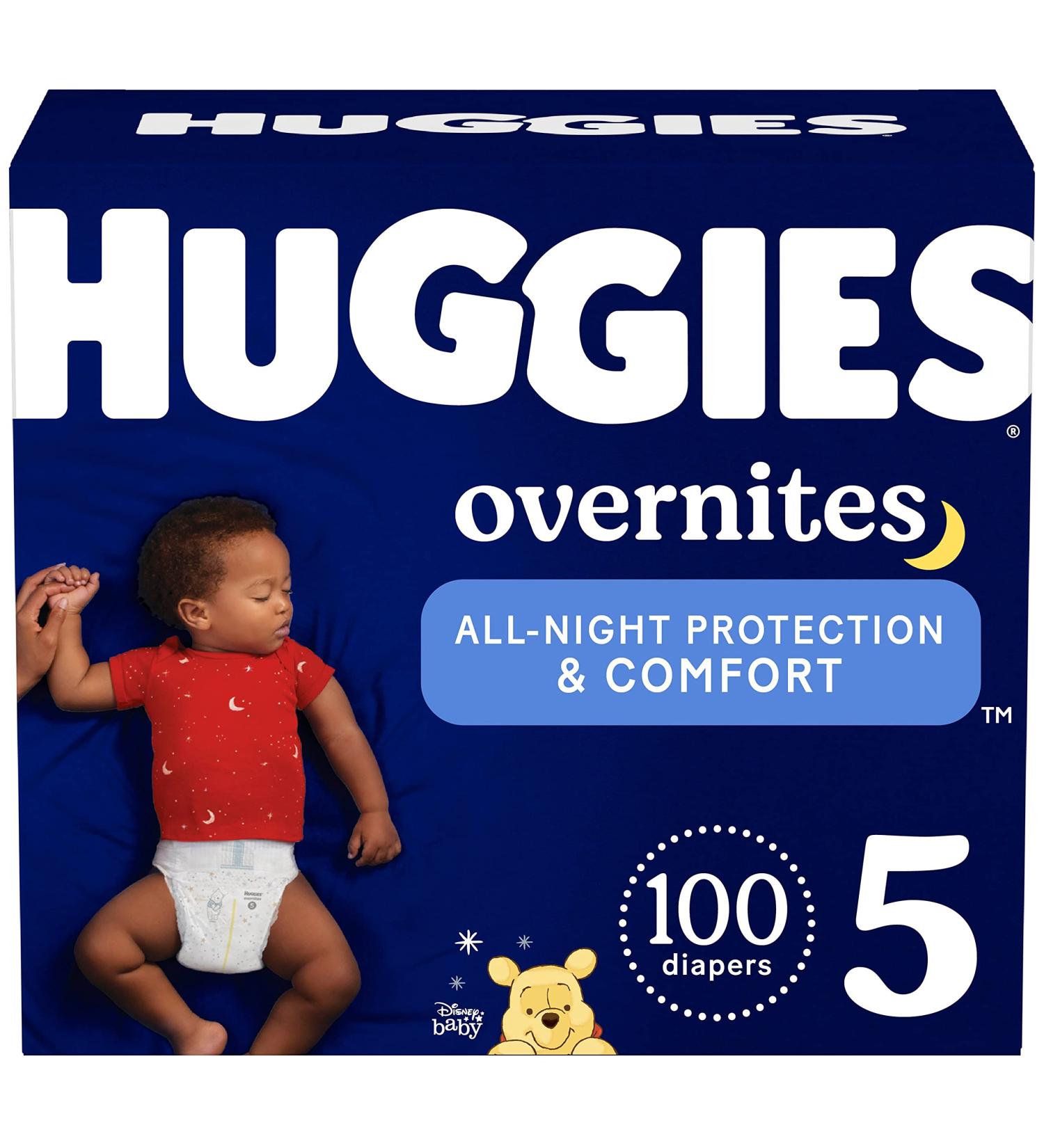 Huggies Overnites Size 5 (27+ lbs) 100 Ct | Nighttime Baby Diapers - Buy Online on GoSupps.com