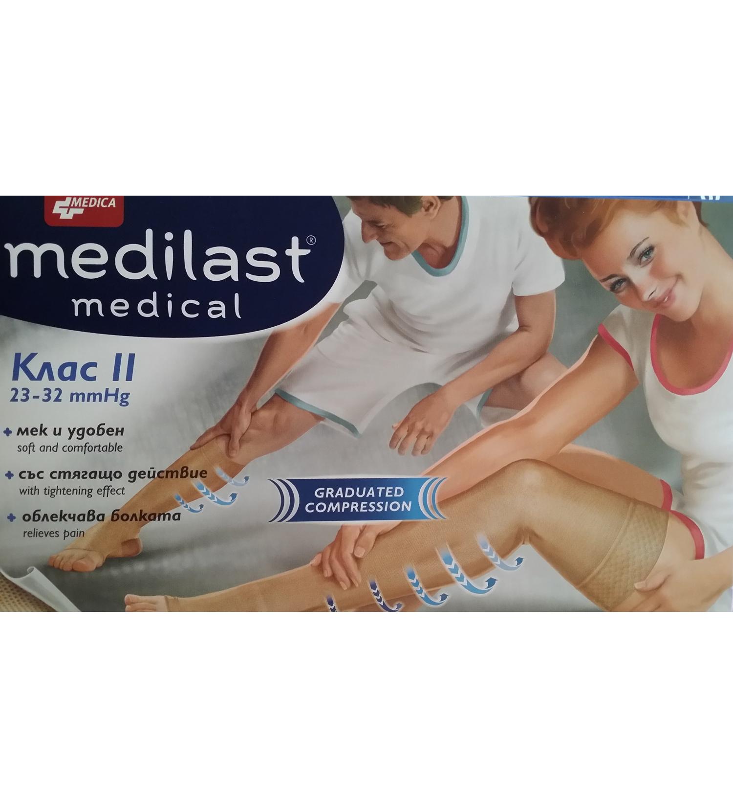 Medilast Medical Elastic Compression Stockings - 7/8 Length Size L Class II (23-32 mmHg) | International Shipping Available - Buy Online on GoSupps.com