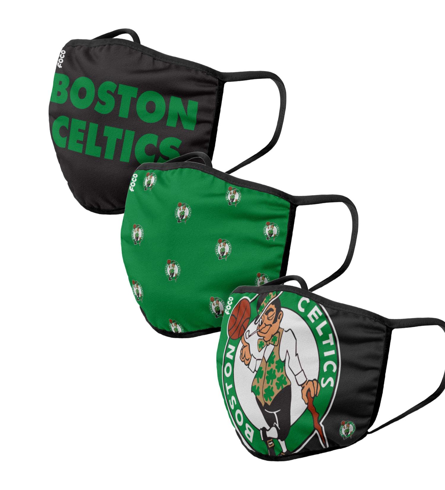 Boston Celtics NBA Face Cover - Adult 3 Pack | Officially Licensed Team Gear - Buy Online on GoSupps.com