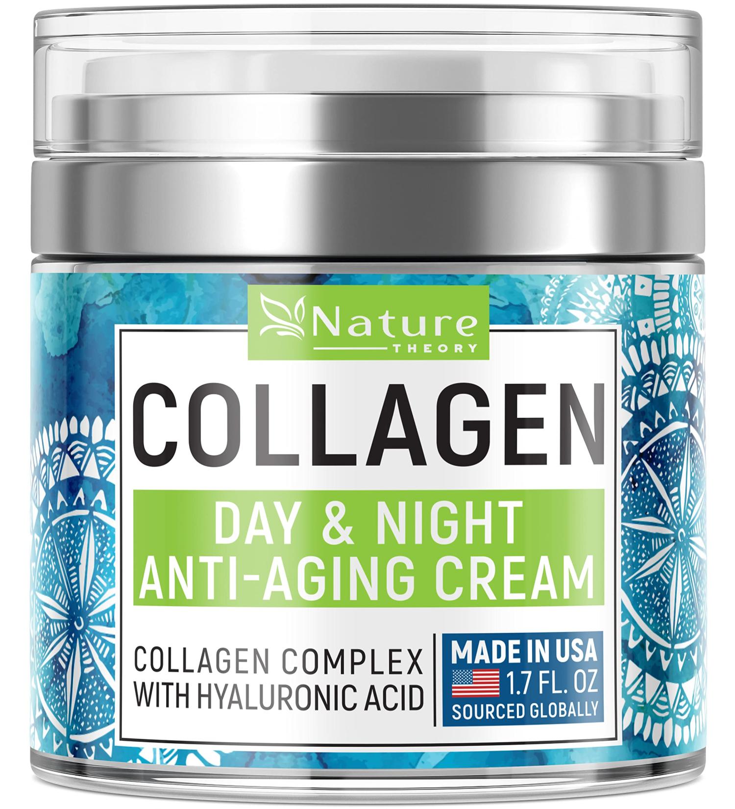 Collagen Cream - Anti-Aging Face Moisturizer with Hyaluronic Acid & Vitamin C - USA Made | Day & Night Hydration - Buy Online on GoSupps.com