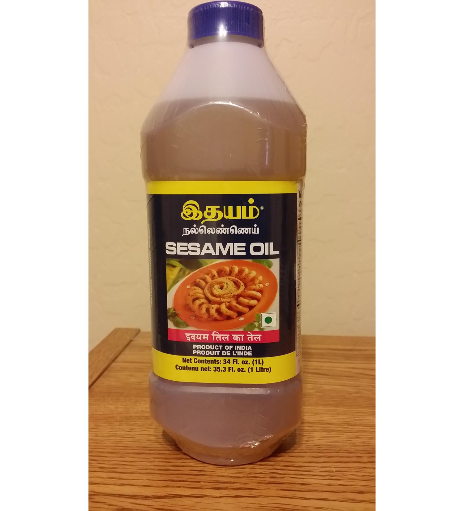 Idhayam Gingelly/Sesame Oil 1 Litre - Pure and Authentic Cooking Oil - Buy Online on GoSupps.com