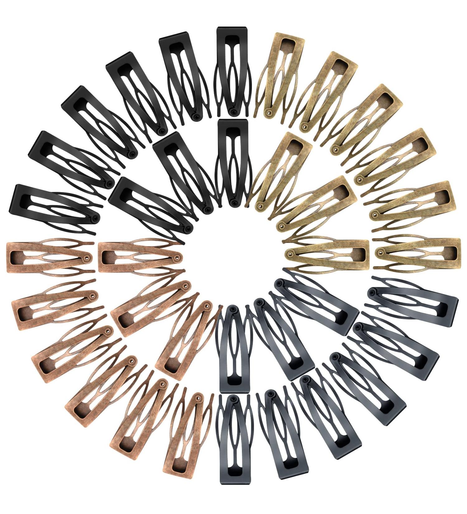 Dingion 80 Pcs Double Grip Hair Clips for Women & Girls - Metal Snap Barrettes in 4 Colors - Buy Online on GoSupps.com