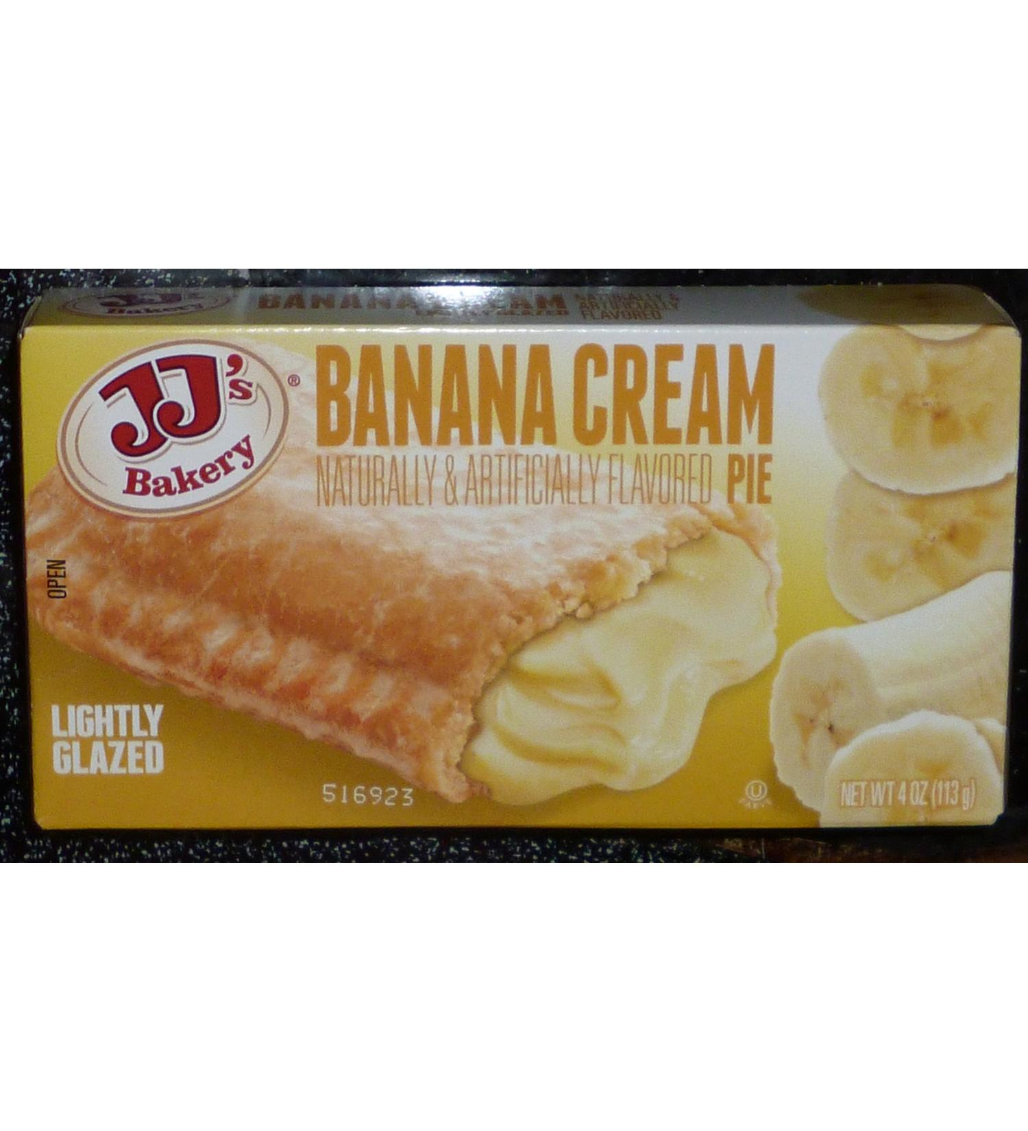 JJ's Bakery Lightly Glazed Snack Pies 4oz (Pack of 6) (Banana Cream)