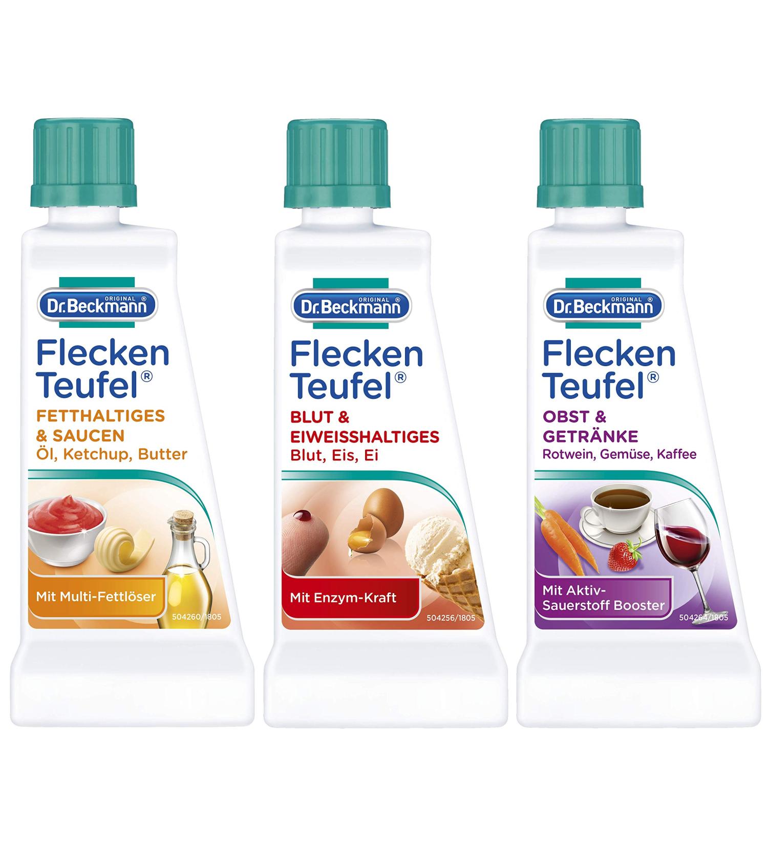 Dr. Beckmann Butter Stain Devil Set - Ultimate Stain Remover for Fatty Foods Blood Fruit & Drinks | Effective International Shipping - Buy Online on GoSupps.com