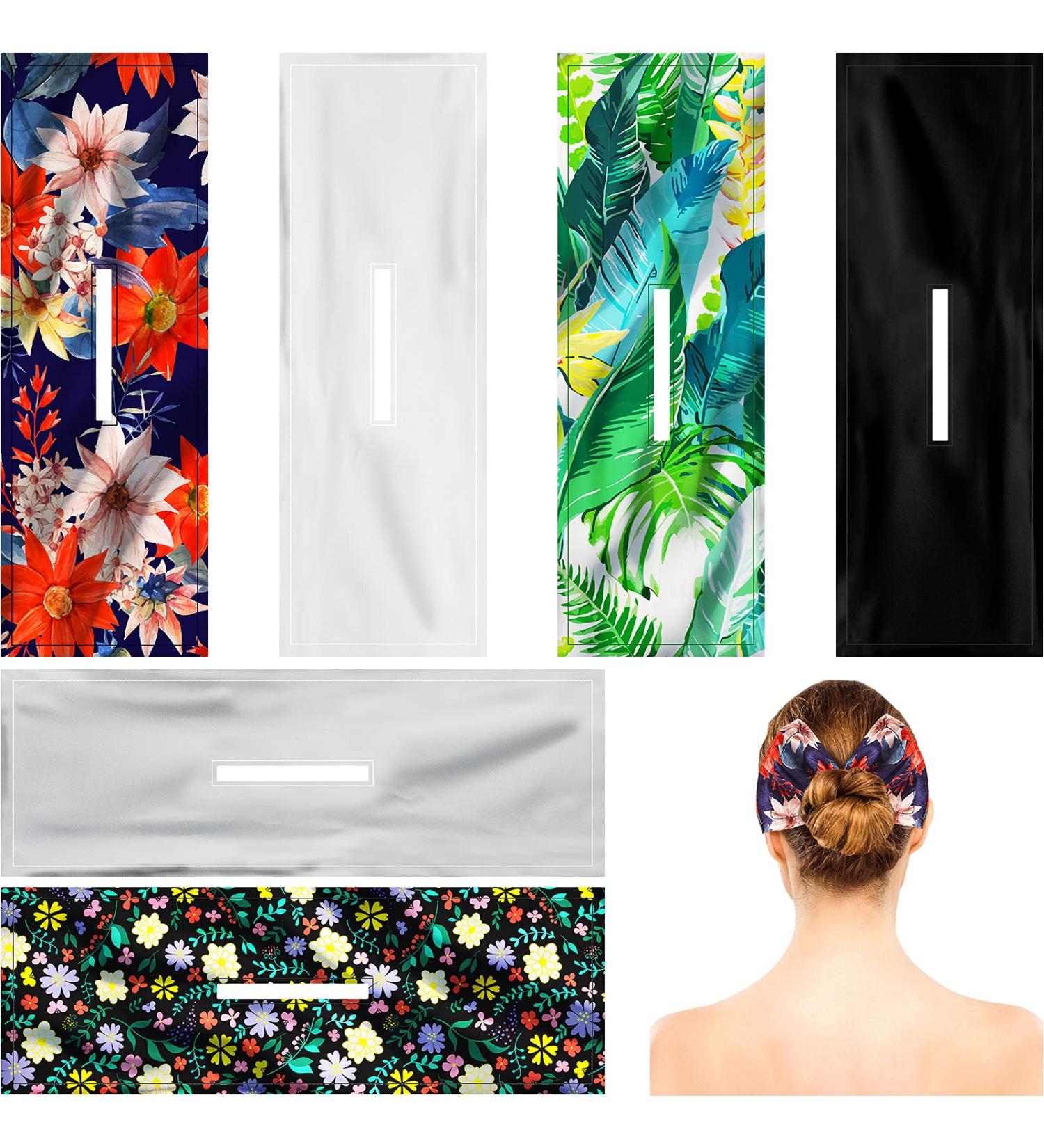 6-Piece Hair Bun Maker Set for Women - French Twist, Bow, and Summer Headband Styles - Multicolor Hair Accessories - Solid Plant Print - Flexible and Easy to Use - Buy Online on GoSupps.com