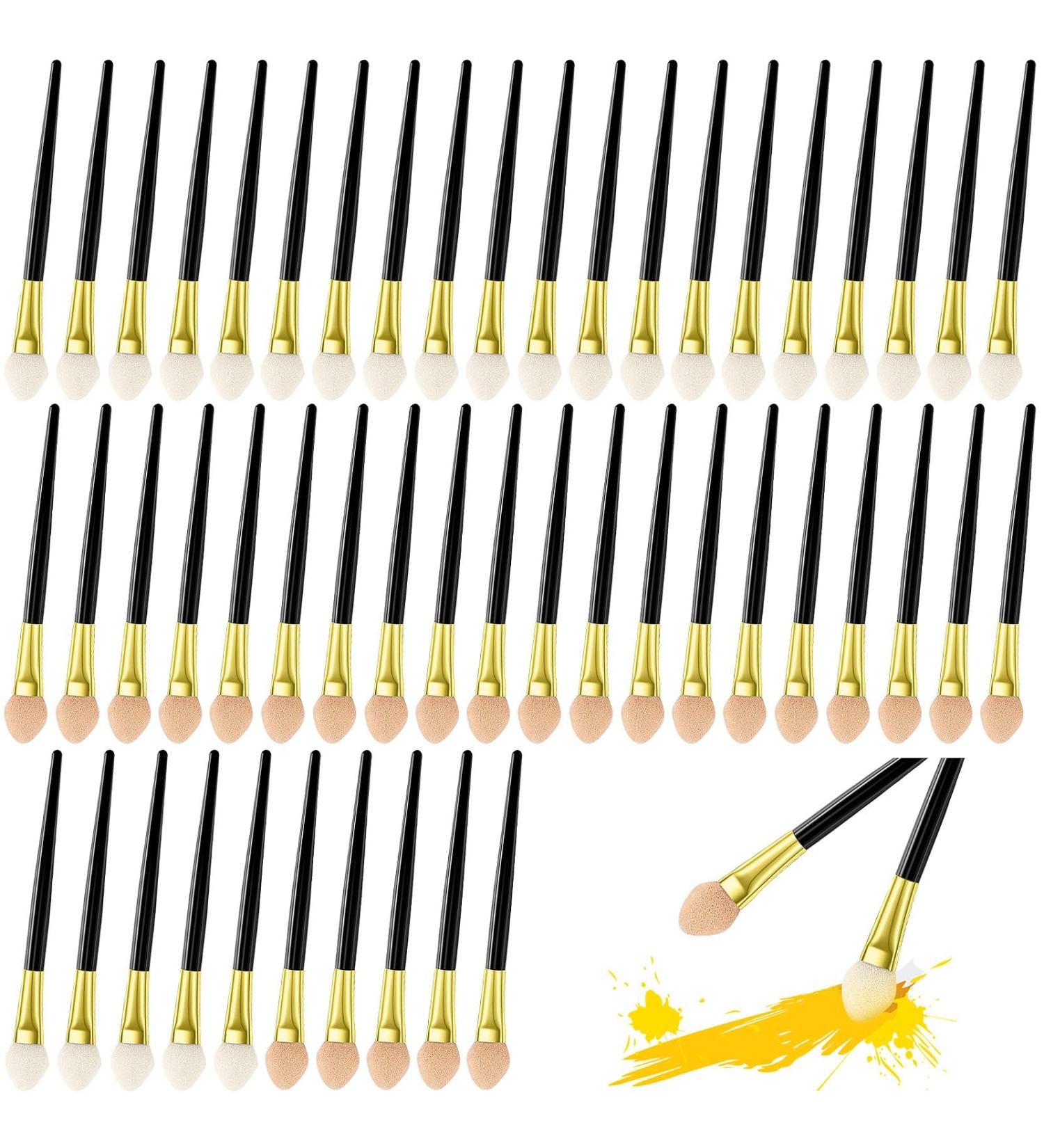 Sponge Paint Brush - 50pc Eyeshadow Applicators for Art & Eye Makeup | Reusable Small Brush Tools - Buy Online on GoSupps.com
