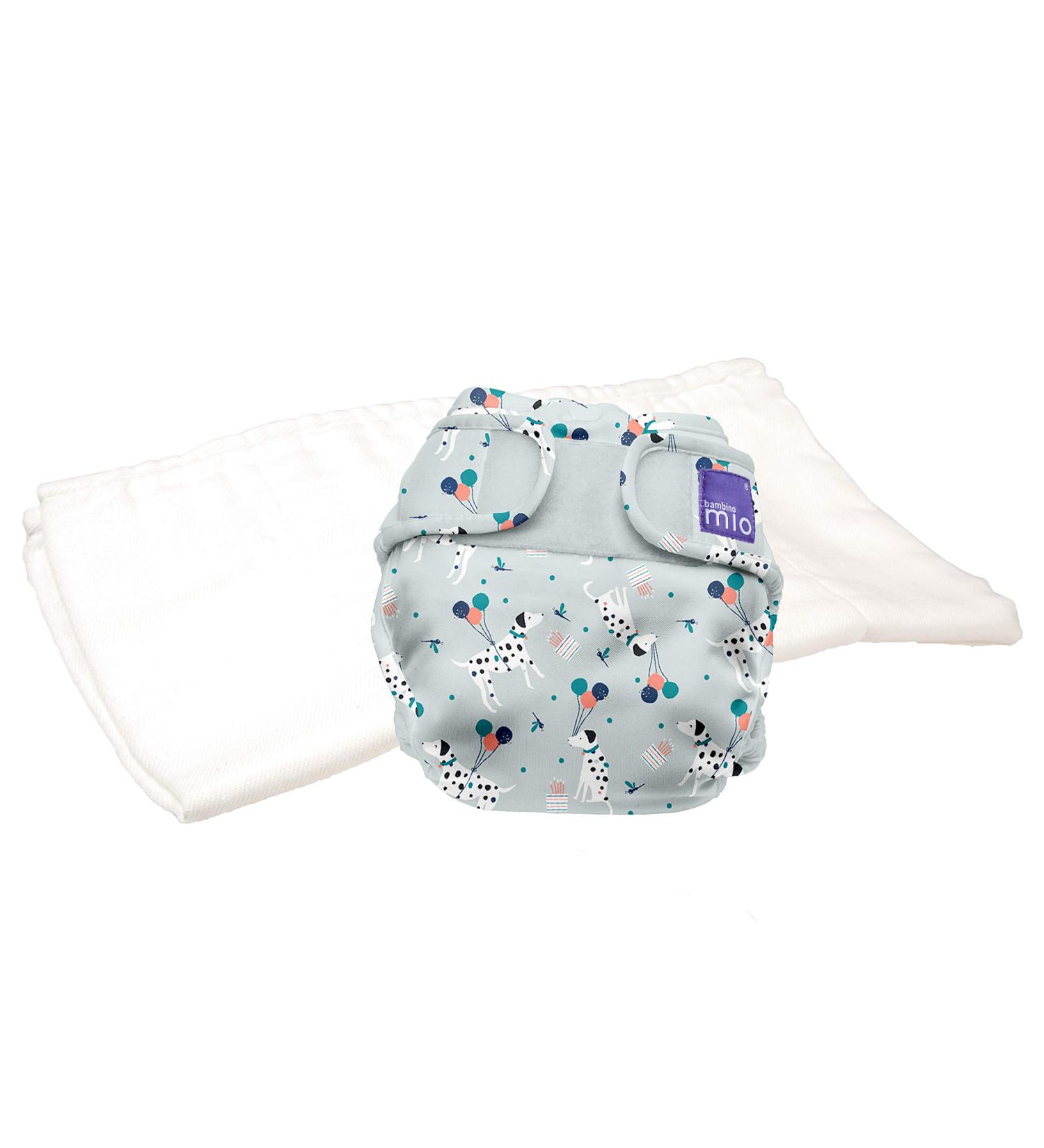 Bambino Mio Mioduo Two-Piece Reusable Eco Chemical Free Nappy Puppy Party Size 1 ( 9Kgs) Puppy Party Size 1 (&lt 9kgs) - Buy Online on GoSupps.com