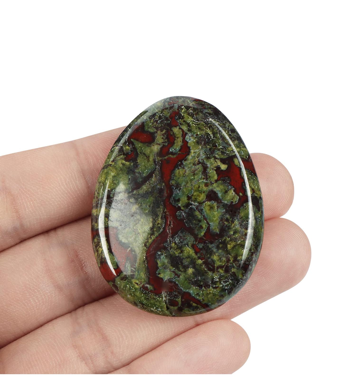 Artistone Dragon Blood Stone Crystal Thumb Stone Worry Stones Hand Carved Palm Stones Crystal Chakra Worry Stone for Anxiety Meditation Reiki Water Drop Shaped - Buy Online on GoSupps.com