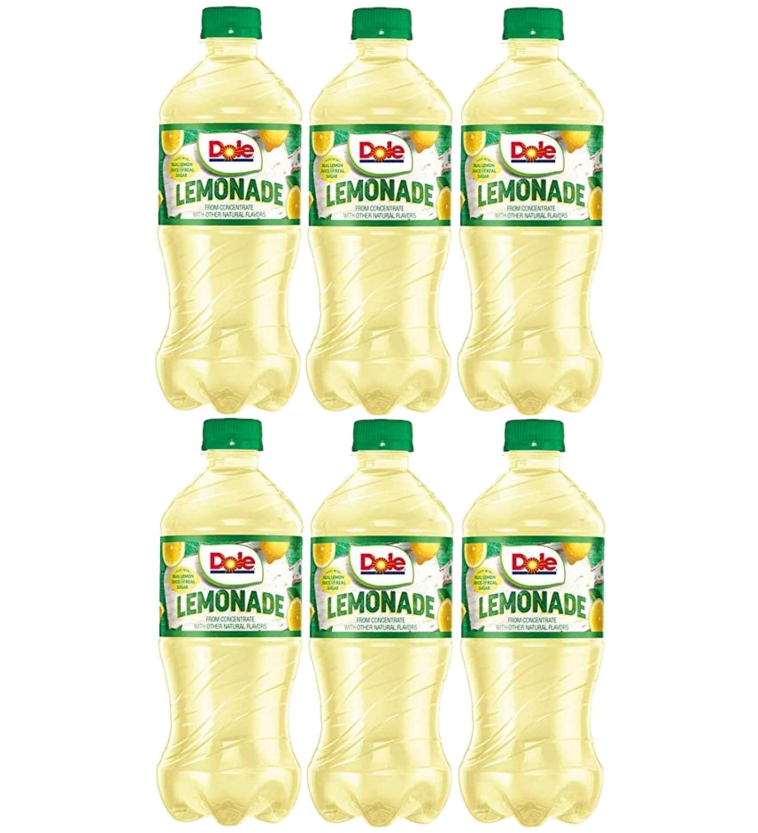 Dole Lemonade 20oz Bottles - Pack of 6 | Refreshing Citrus Drink - Buy Online on GoSupps.com