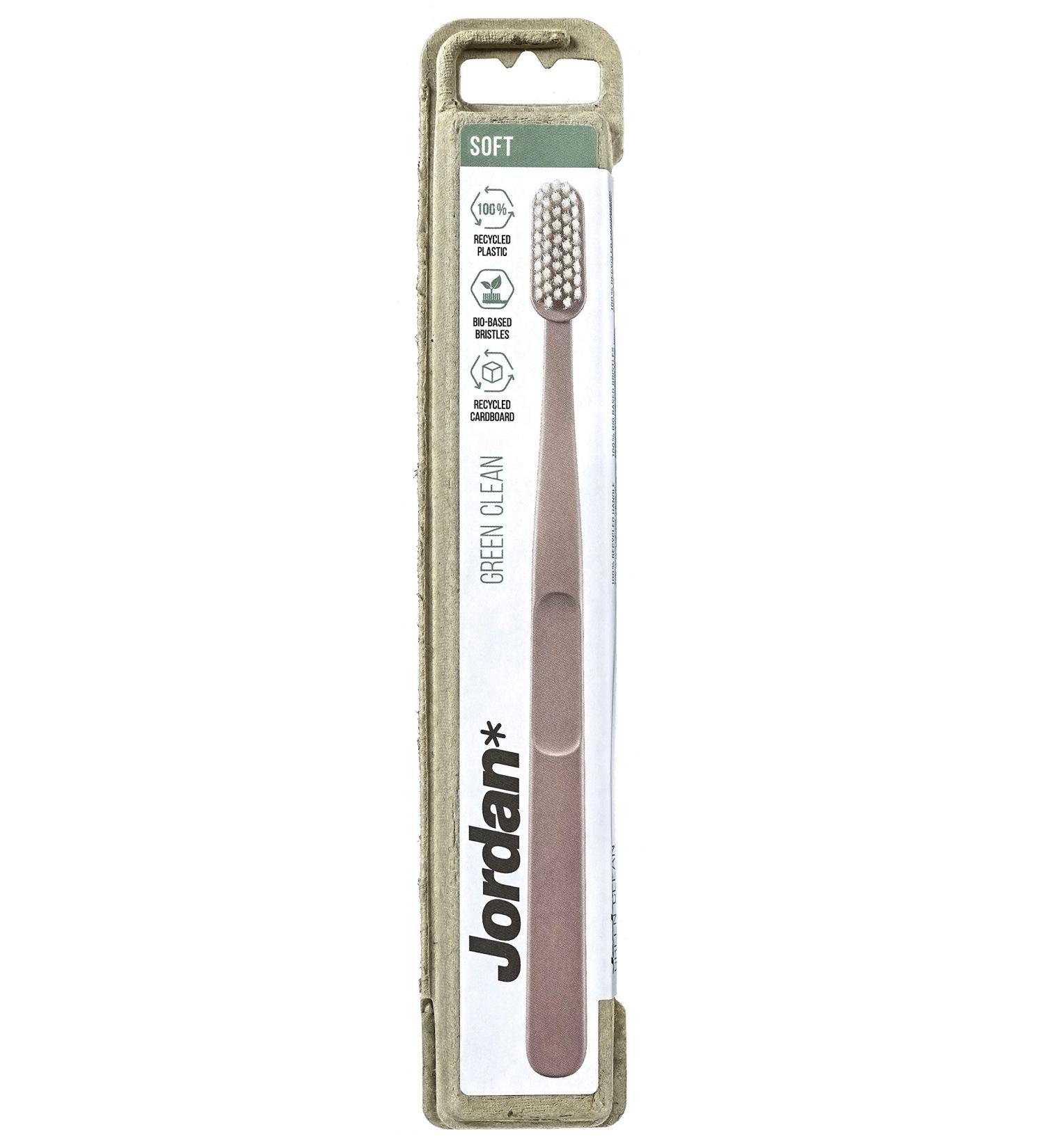 Buy Jordan Green Clean Soft Toothbrush in Pink | Eco-Friendly Gentle Dental Care | International Shipping Available - Buy Online on GoSupps.com